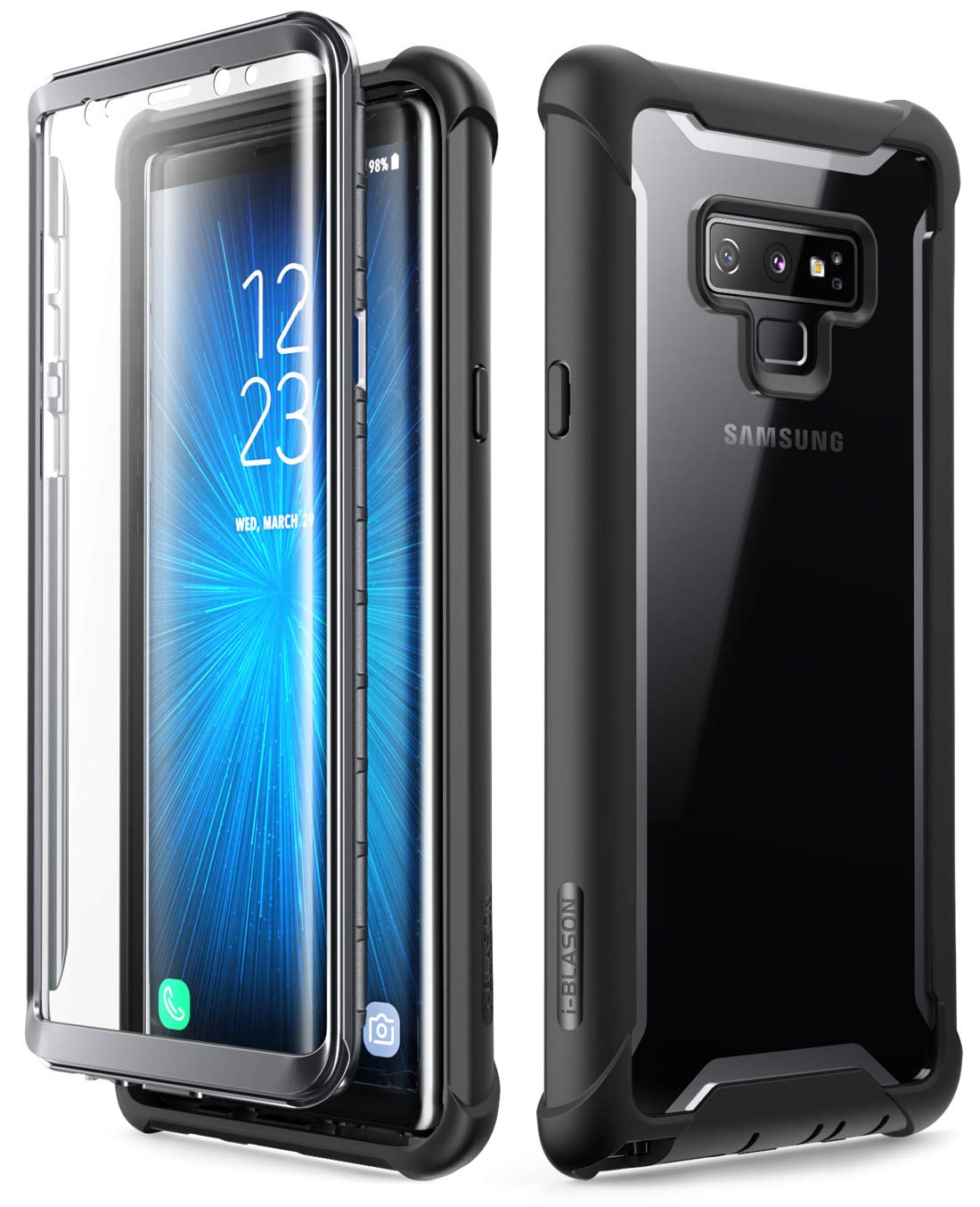 I Blason Ares Designed For Galaxy Note 9 Case, Full Body Rugged Clear Bumper Case With Built In Screen Protector For Galaxy Note
