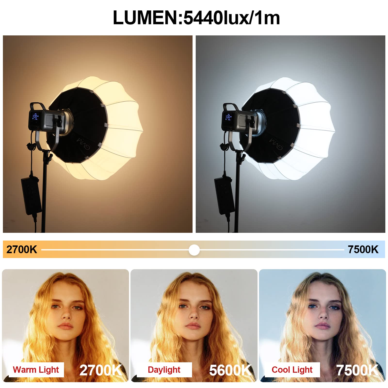 Gvm 150W Rgb Video Light Kit, 2700K~7500K Bi Color Led Video Light Photography Studio Lighting Kit With Lantern Softbox & Stand,