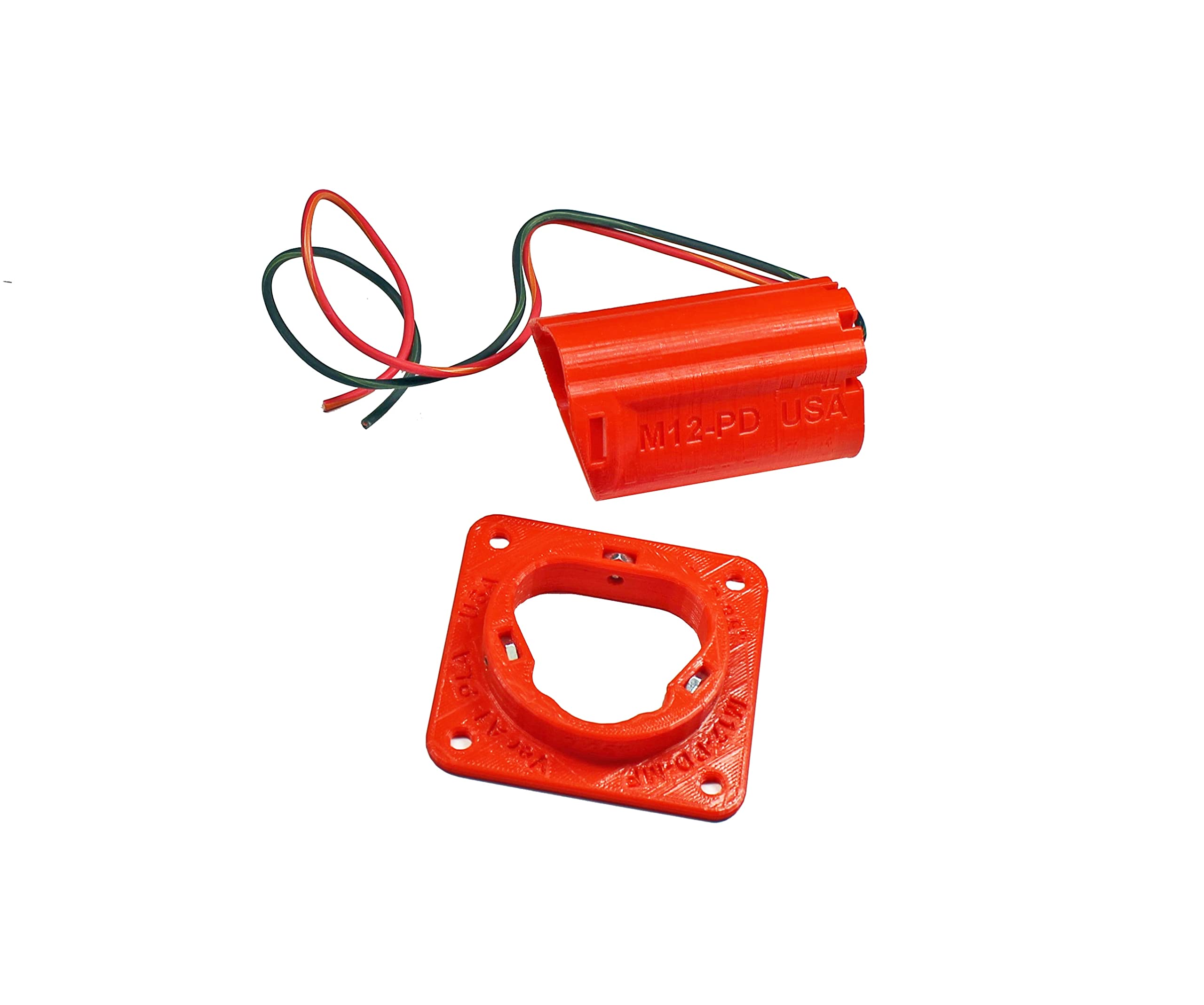 M12 Thru Mount And Power Dock Adjustable Height Adapter, Wired 14Awg #M12 14 Fm