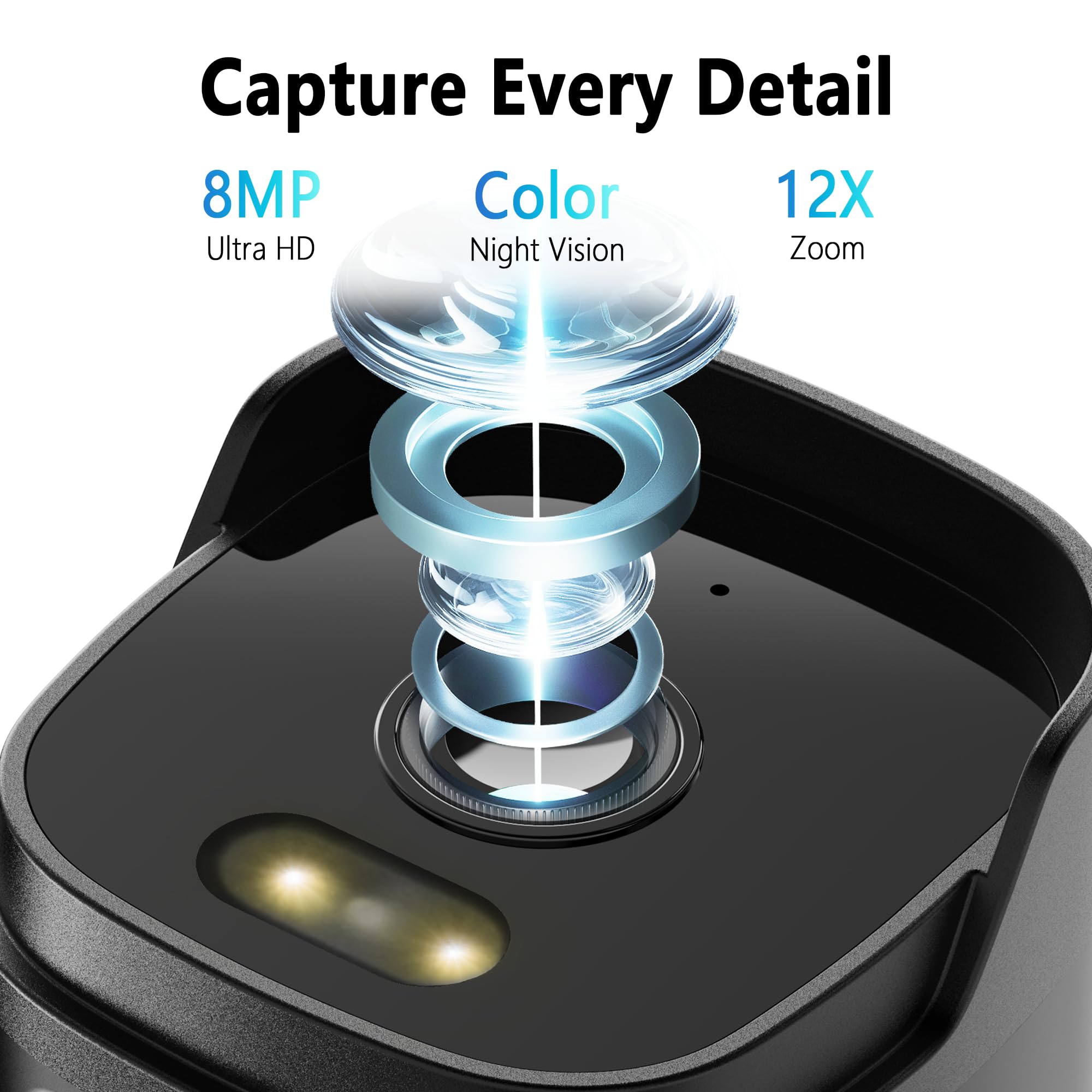 Laview 4K Security Camera Outdoor With Color Night Vision,8Mp Wired Cameras For Home Security,Ip65 Waterproof Camera, 24/7 Live Video,2 Way Talk,Cloud Storage/Sd Slot,Compatible With Alexa(4 Pack)