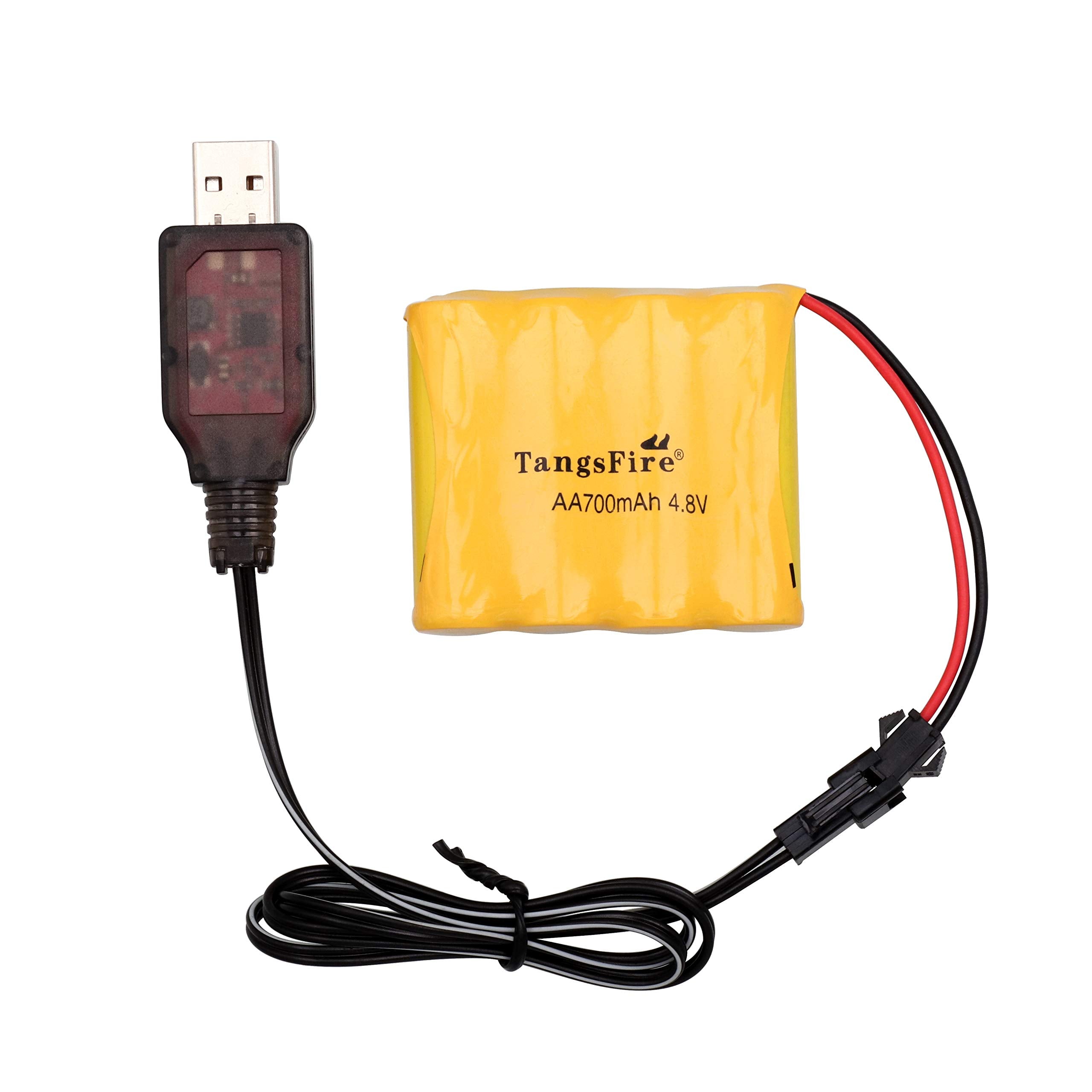 4.8V 700Mah Battery Rock Off Road Aa Batteries Sm 2P Plug With Usb Charging Cable For C181 C182 C185 1/18 Scale Off Road Rock Cr