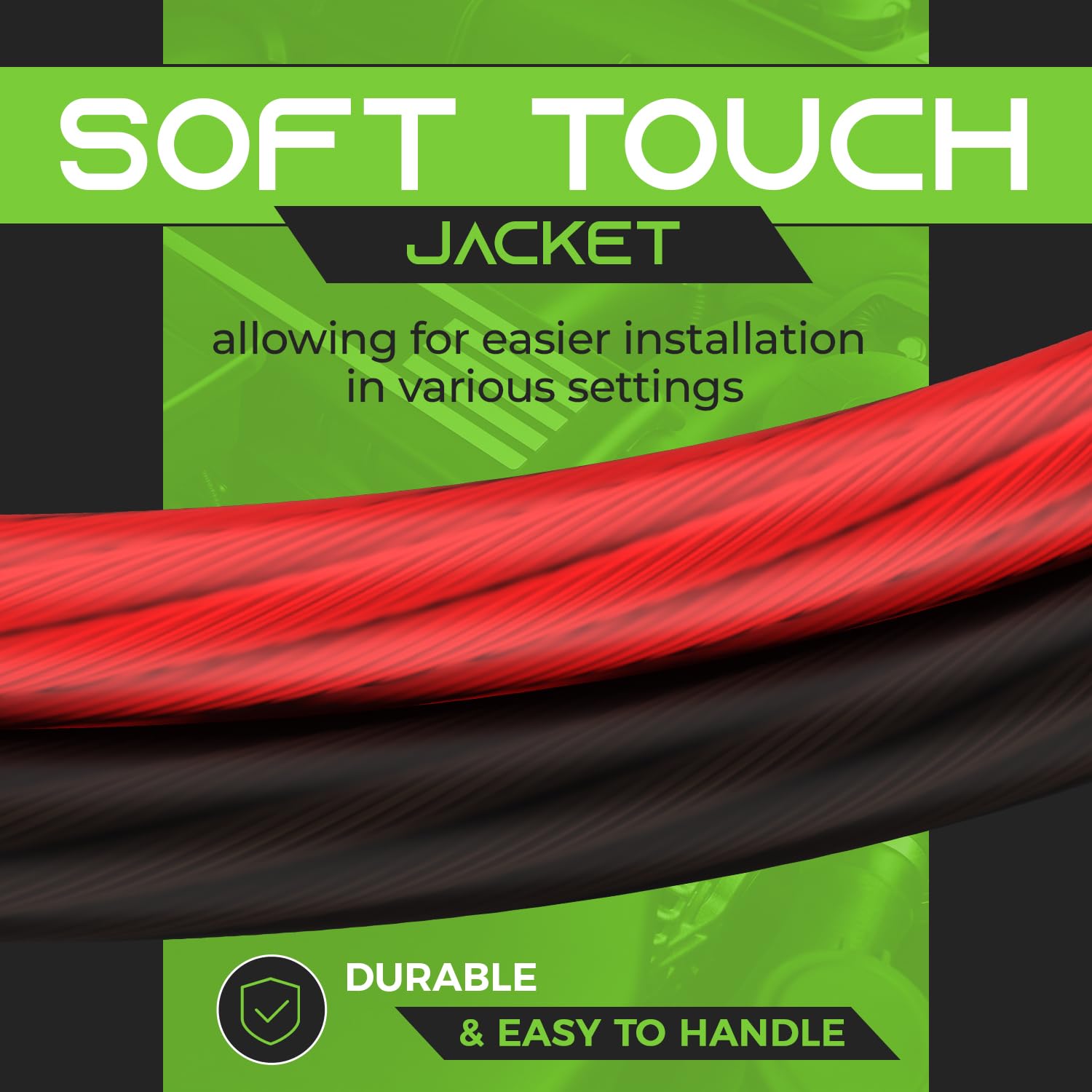 Gearit 1/0 Gauge Wire Oxygen Free Copper Ofc (25Ft   Red Translucent) 0 Awg   Primary Automotive Wire Power/Ground, Battery Cabl