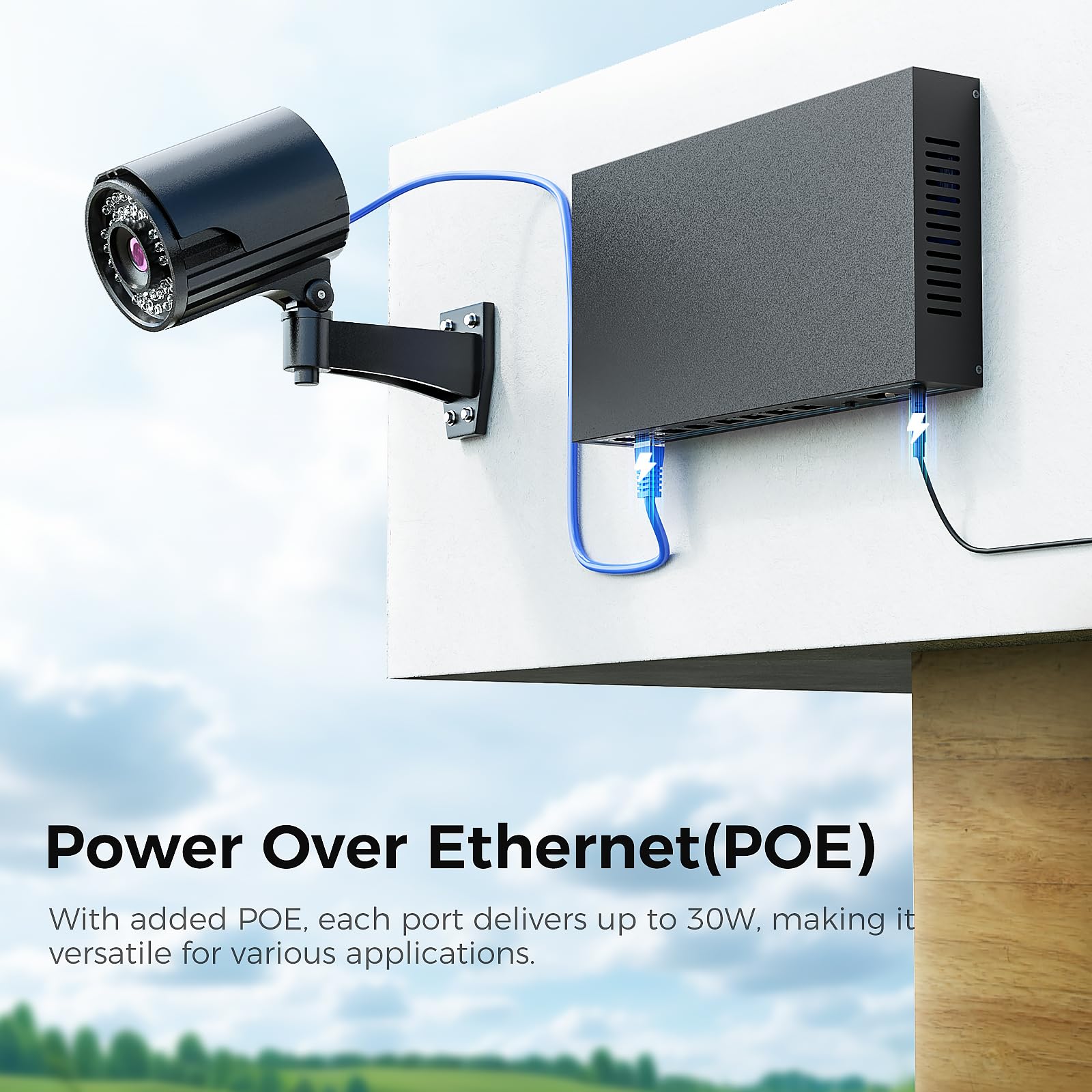 9 Port 2.5G Poe Ethernet Switch Unmanaged, 8 X 2.5G Poe Base T & 1 X 10G Sfp, Multi Speed Network Switch, Compatible With Gigabi