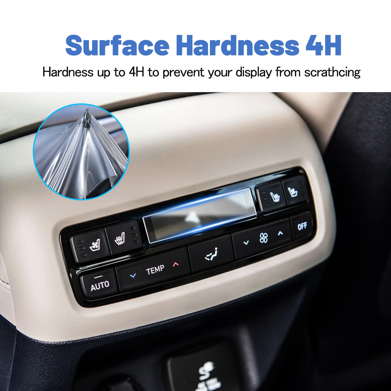 Shaohao For 2024 2025 Hyundai Palisade Screen Protector For 2020 2023 2024 2025 Hyundai Palisade Accessories (Sel/Xrt/Limited/Calligraphy) Rear Ac Panel Screen Air Conditioner Hd Clear Screen Cover