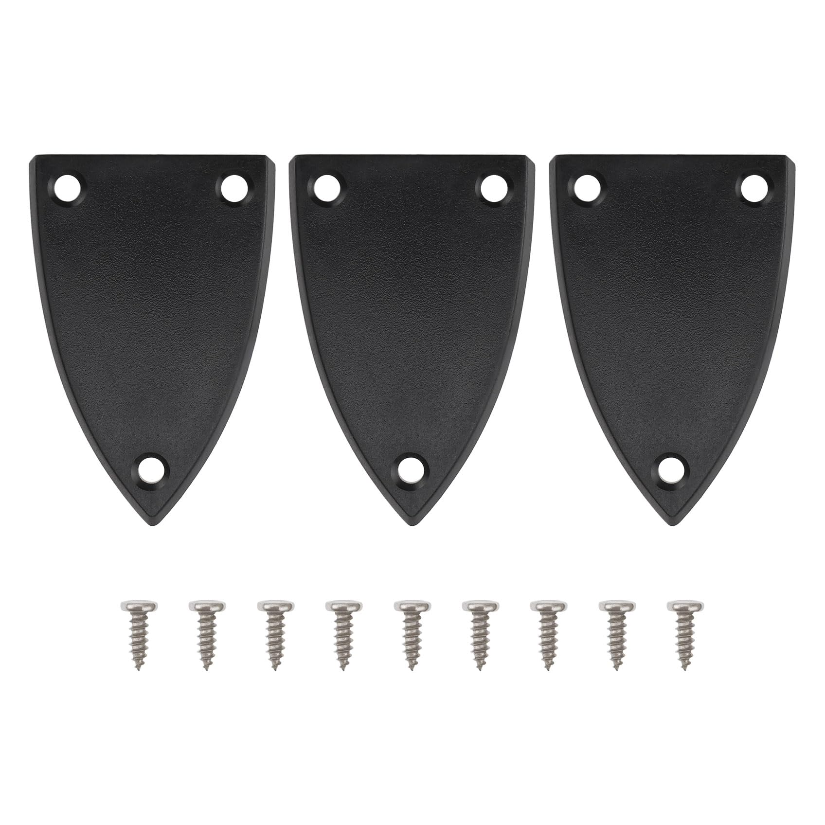LT Easiyl 3 Sets Guitar Adjustment Rod Cover 3 Holes Triangle Plastic Truss Rod Covers for Acoustic-Electric Guitar Acoustic Gui