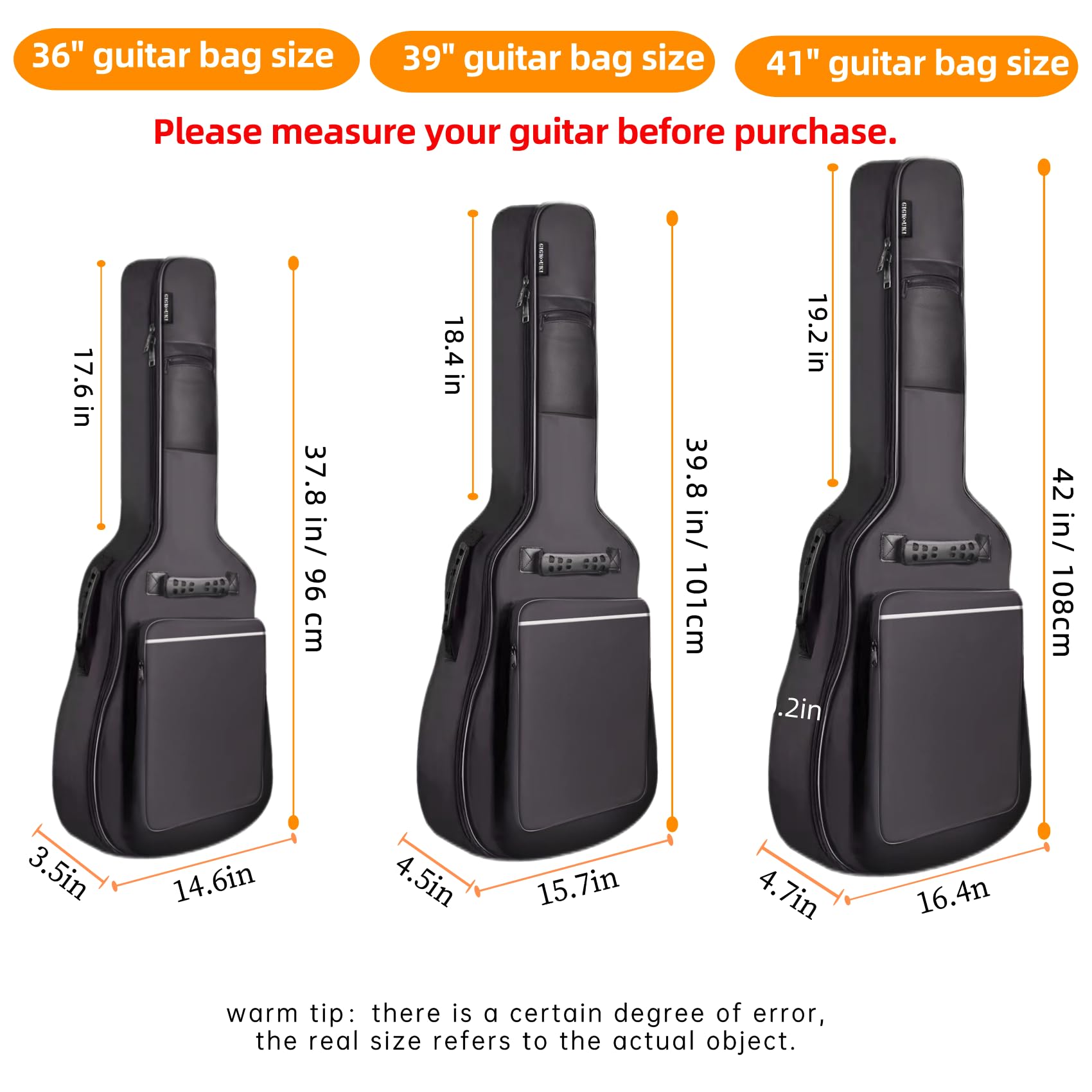 Gigkouki Bass Guitar Bag Gig Bag 0.3In Padding Black Padded Backpack Soft Electric Bass Case Whtie