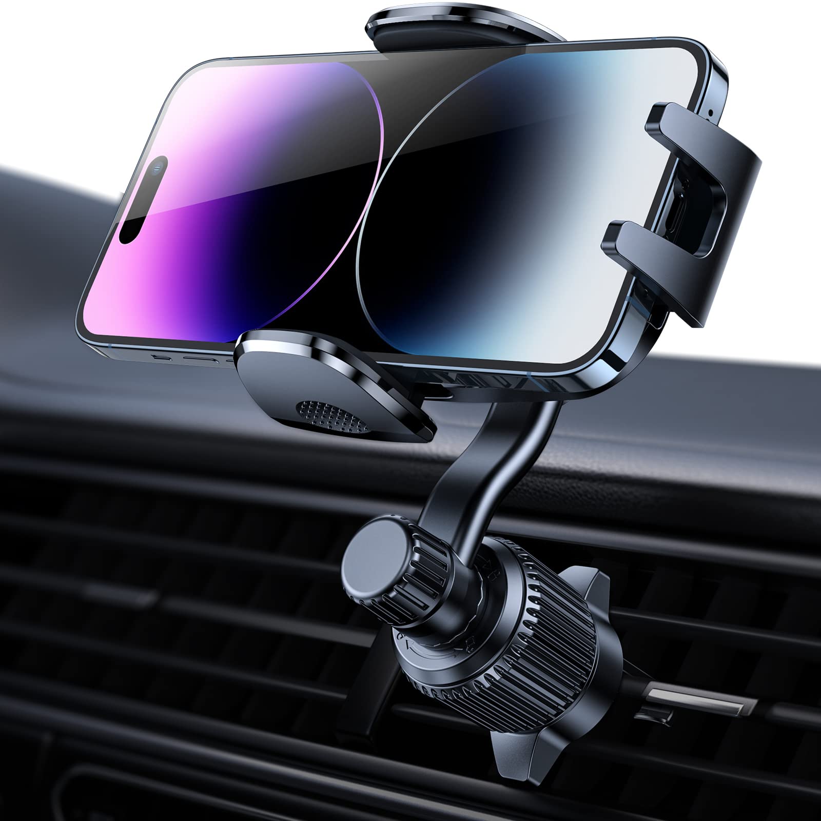 Rorhxia Car Vent Phone Mount, [Never Blocking Vent, Enjoy The Comfort Of The A/C] Hands Free Universal Extension Clip Air Phone