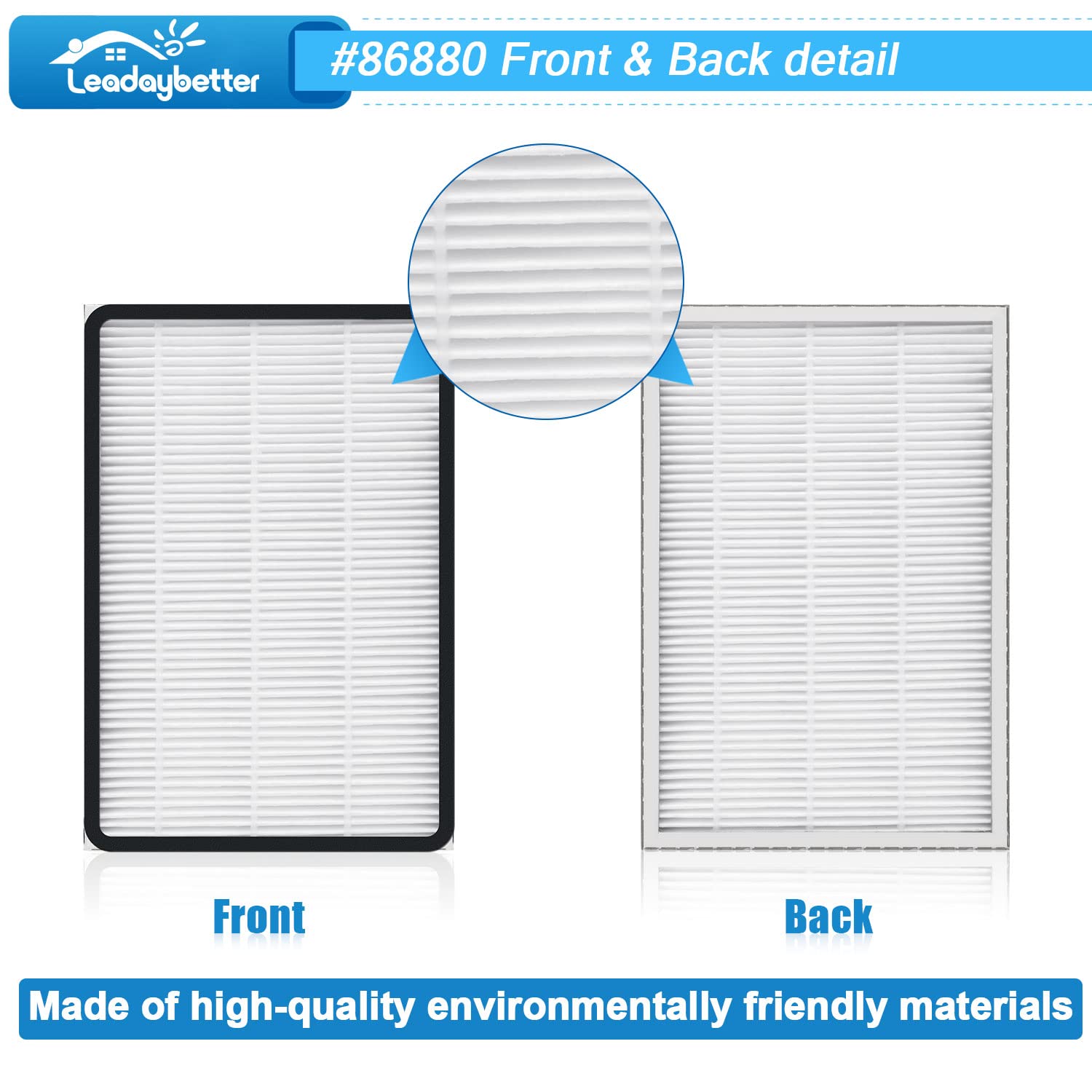 Leadaybetter 8 Pack Vacuum Cleaner Hepa Filter Replacement For Sears Kenmore Ef 2, Replace Part #86880