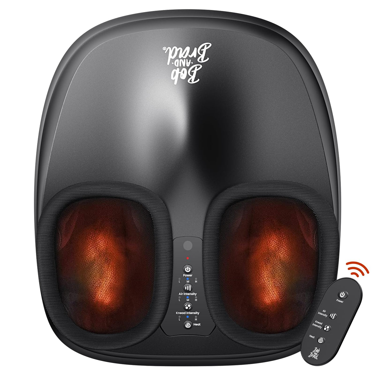 Bob And Brad Lite Foot Massager Machine With Heat And Remote, Shiatsu Deep Kneading, Multi Level Settings, Feet Massager Deliver