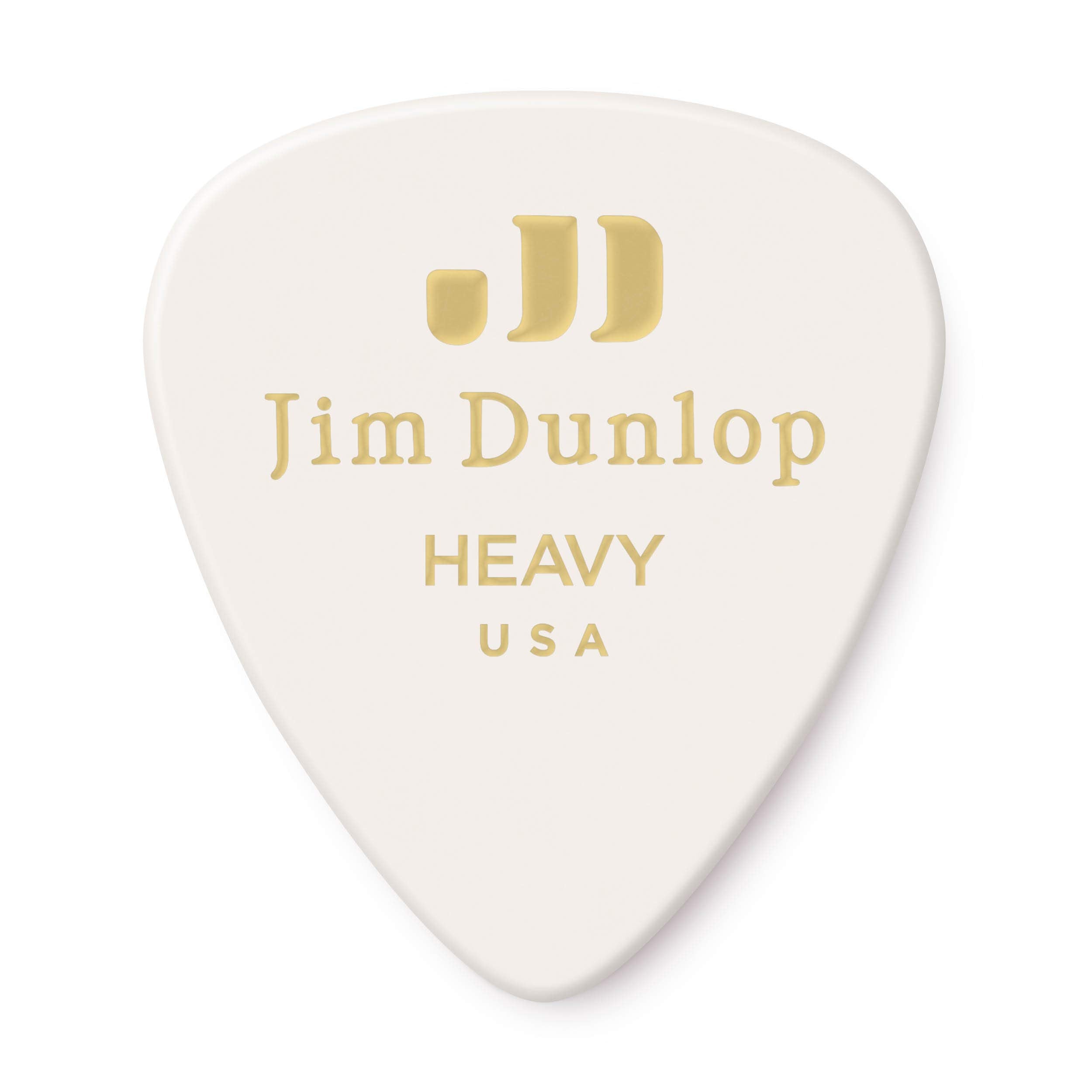 Jim Dunlop Celluloid White Pick Heavy - 12 Pack