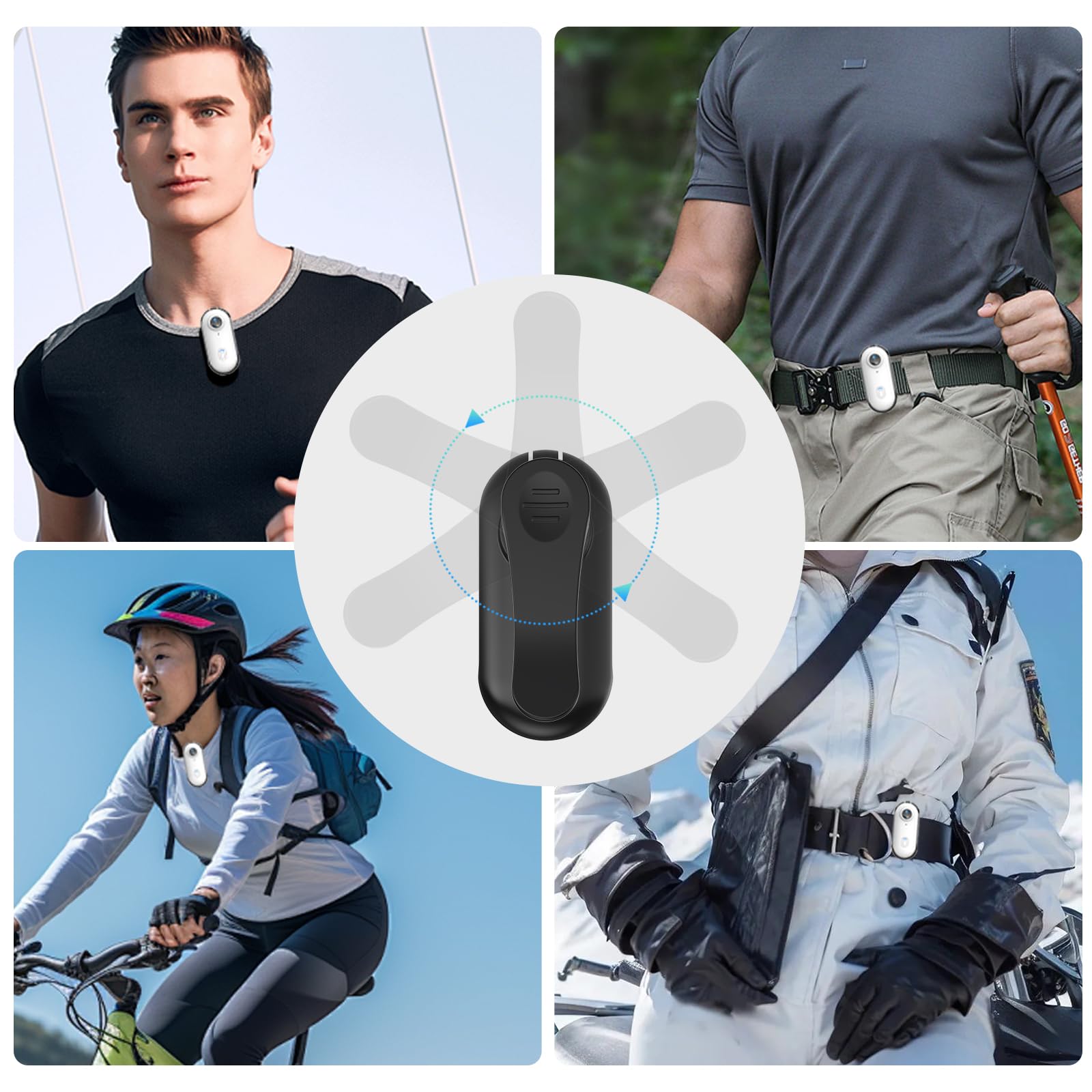 4K Thumb Actionsports Camera Pocket Wearable Body Cam Helmet Mount Anywhere,Multi Function Accessory Mini Body Camera Pocket Wit
