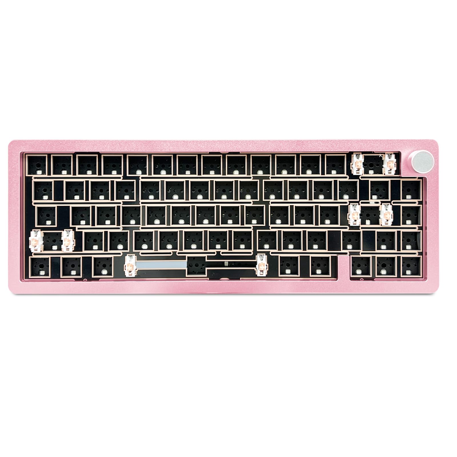 Boyi Gmk67 65% Aluminum Alloy Keyboard Kit,Hot Swappable Bt5.0/2.4G/Type C Tri Mode Wireless Cnc Rgb Mechanical Keyboard Gasket