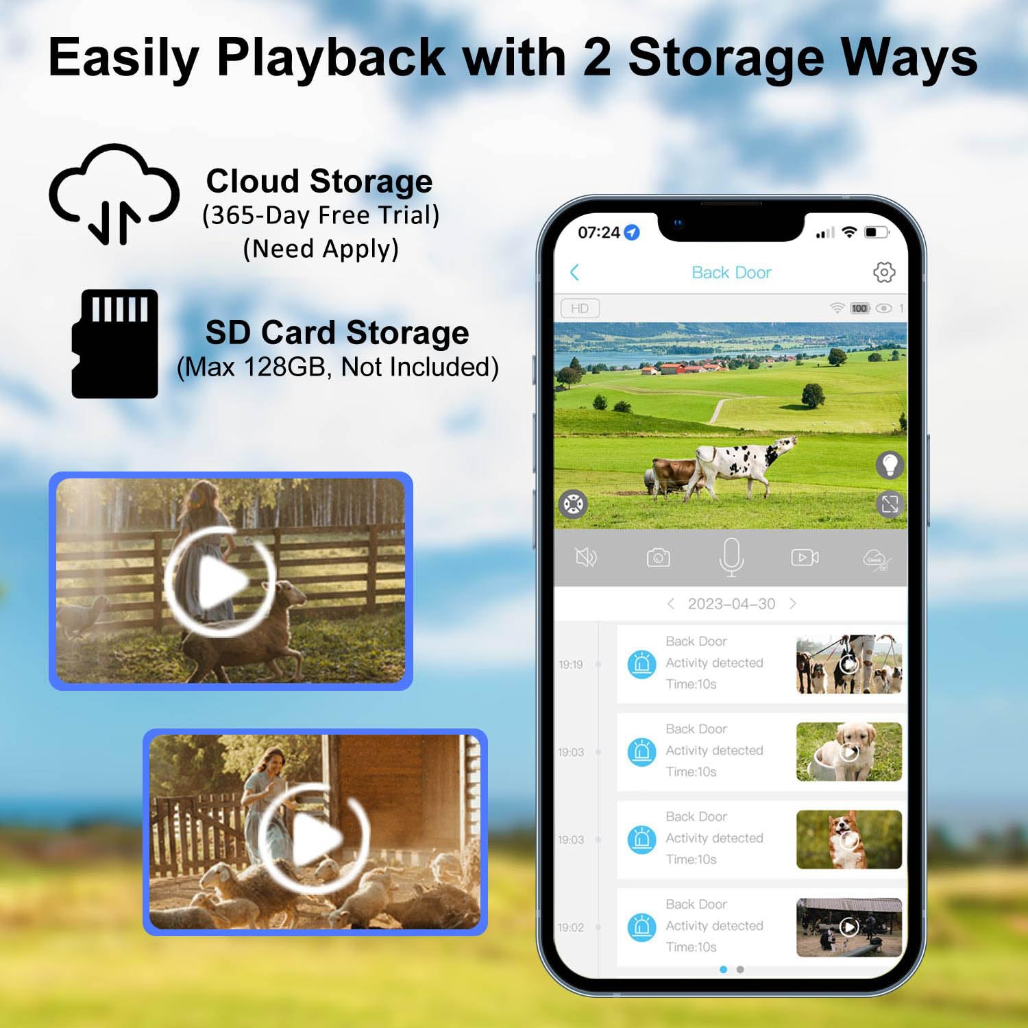 4G Lte Cellular Security Camera No Internet Needed, Solar No Wifi Security Camera Outdoor Wireless With Sim Card Jobsite, 2K Color Night Version, 360 Live View, Motion Detection, 2 Way Audio, 2 Packs