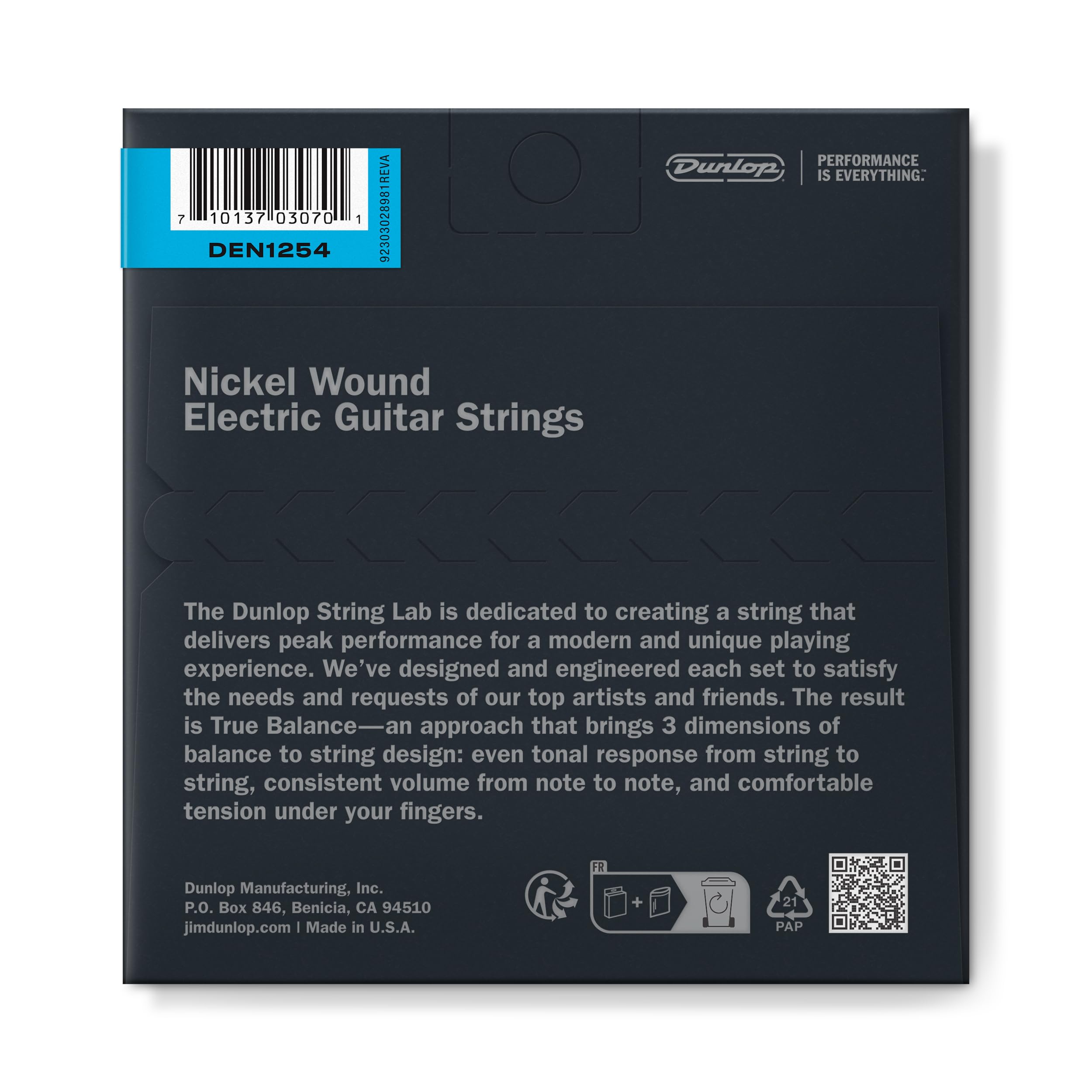Jim Dunlop Nickel Wound Electric Guitar Strings 12-54 (Den1254)