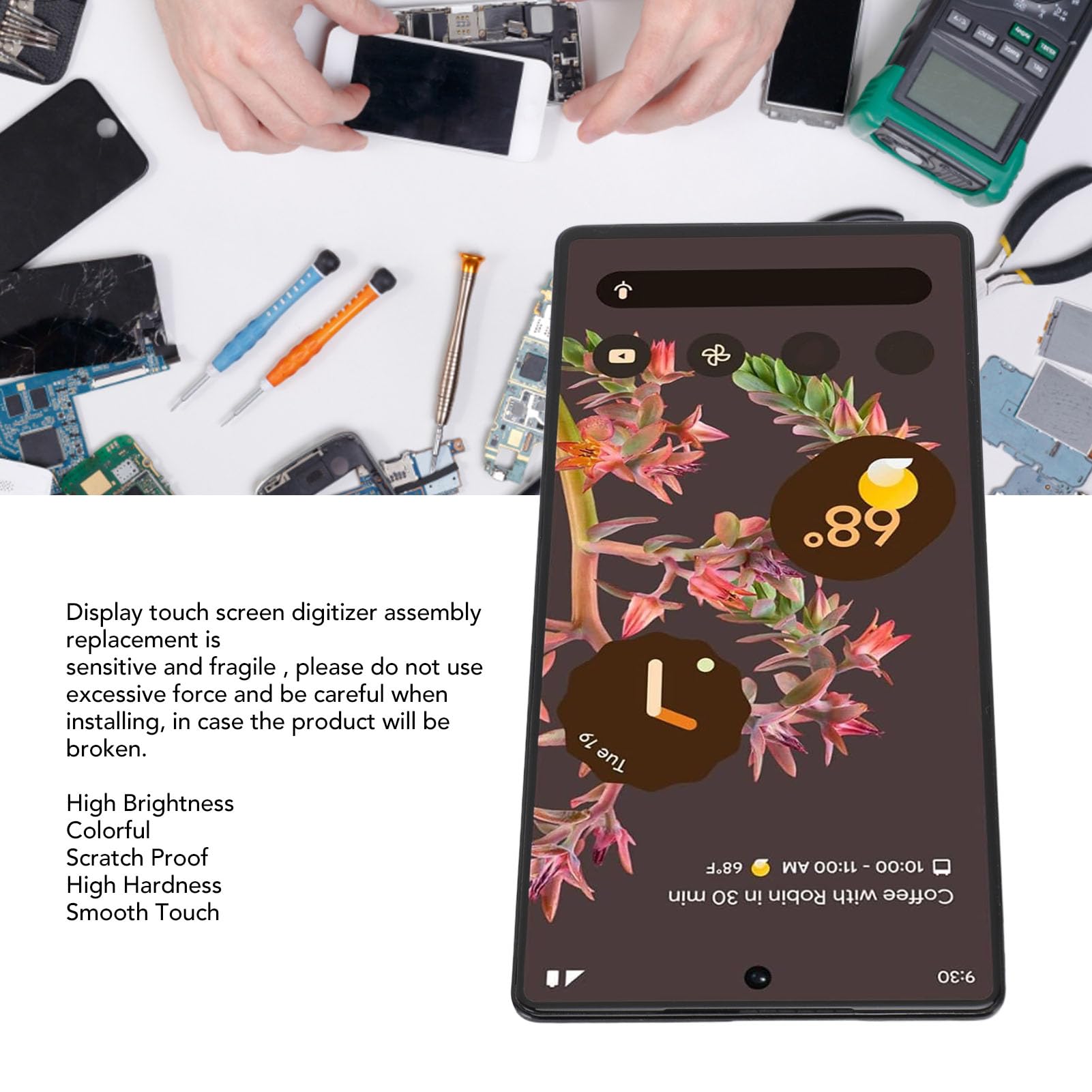 Amoled Screen Replacement Touch Screen Digitizer Assembly Replace Display For Google Pixel 6 5G Gb7N6 G9S9B16 With Repair Tools