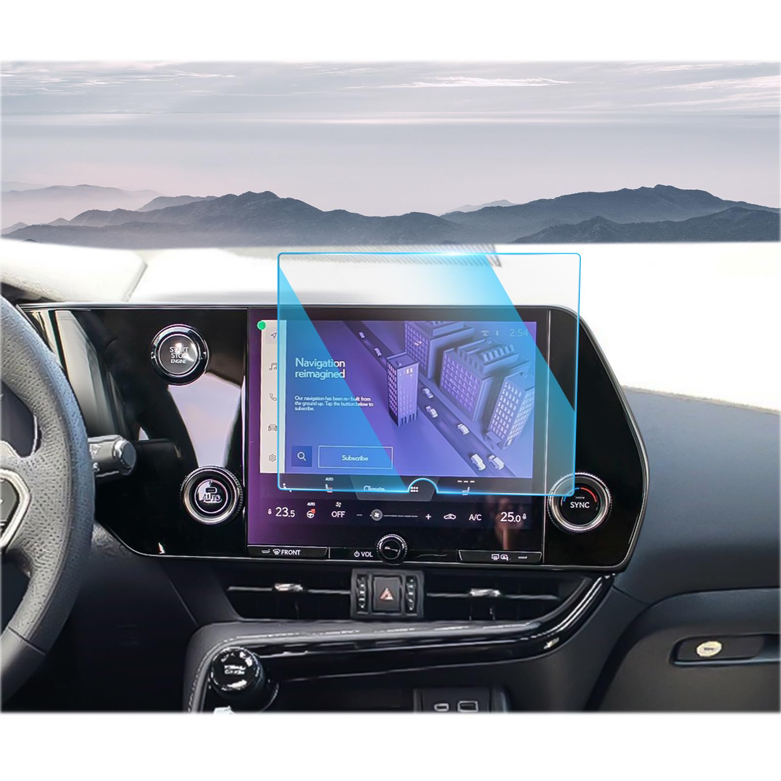 Tempered Glass For 2022 2025 Lexus Nx Screen Protector, 9.8 Inch Touchscreen, (Nx 250/Nx 350/Nx 350 F Sport Handling/Nx 350H/Nx 350H Premium), 2022 2023 2024 2025 Nx Gps Navigation Dashboard Accessories
