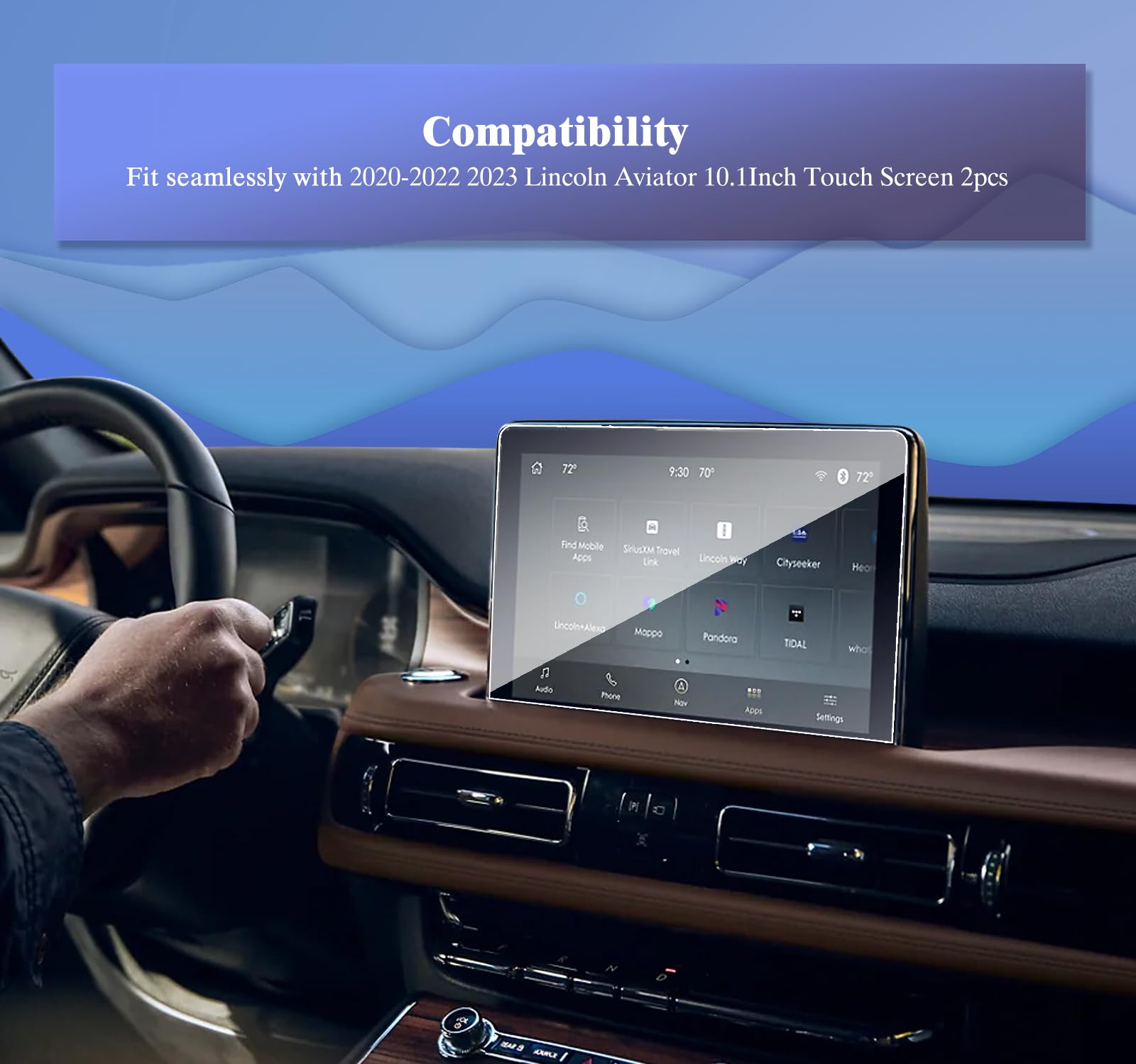 Ufgdsha 2 Pack For 2023 Lincoln Aviator Screen Protector For 2023 Lincoln Aviator Accessories 2020 2023 2024 Lincoln Aviator 10.