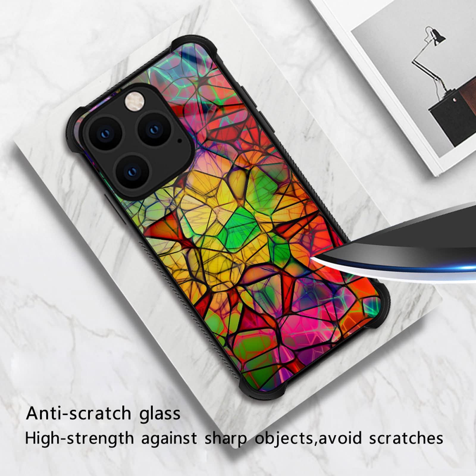 CARLOCA iPhone 14 Pro Shockproof Anti-Scratch TPU Phone Case Colorful Squares