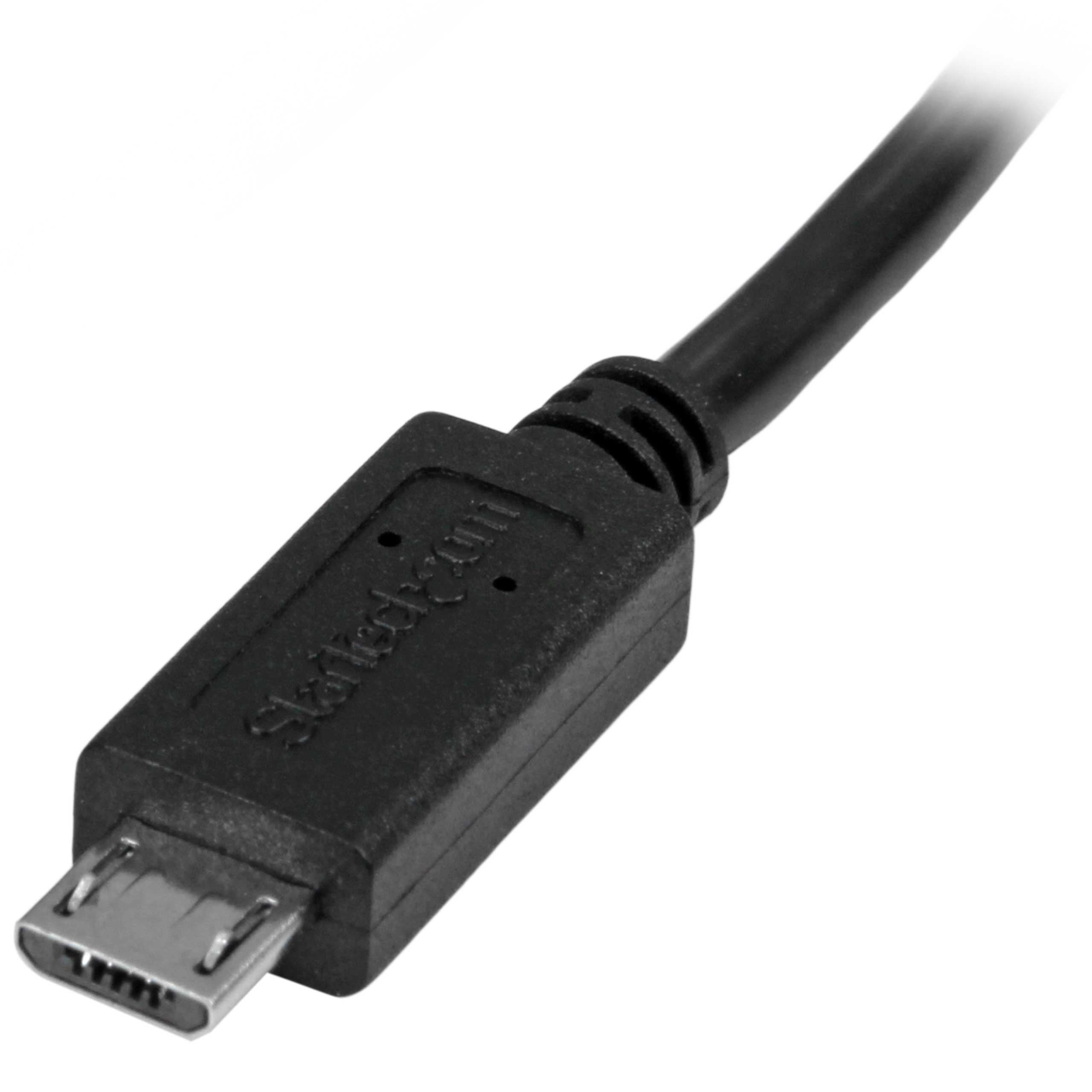 Startech.Com 0.5M 20In Micro Usb Extension Cable   M/F   Micro Usb Male To Micro Usb Female Cable (Usbubext50Cm), Black