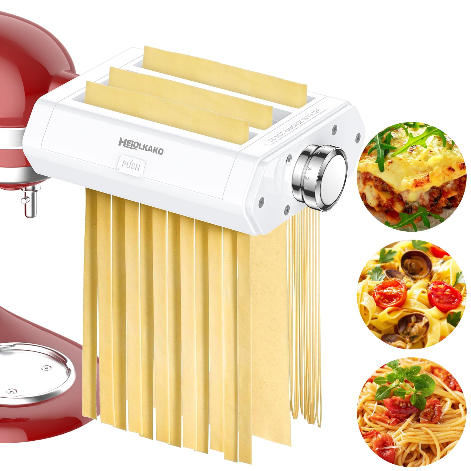 Pasta Attachment For Kitchenaid Stand Mixer, 3 In 1 Set Pasta Maker Kitchenaid Attachment Includes Spaghetti Cutter, Pasta Sheet