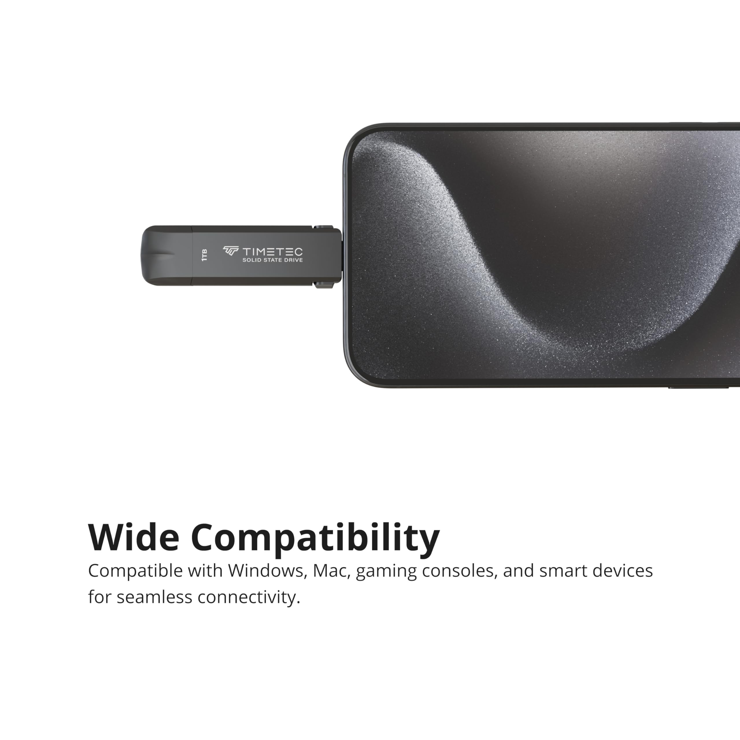 Timetec 1Tb Pro Portable Usb 3.2 Gen 2 Type C/Type A Ssd Read Speed 1000Mb/S Solid State Drive Stick Compatible With Ps4, Ps5, Xbox, Window Pc & Mac