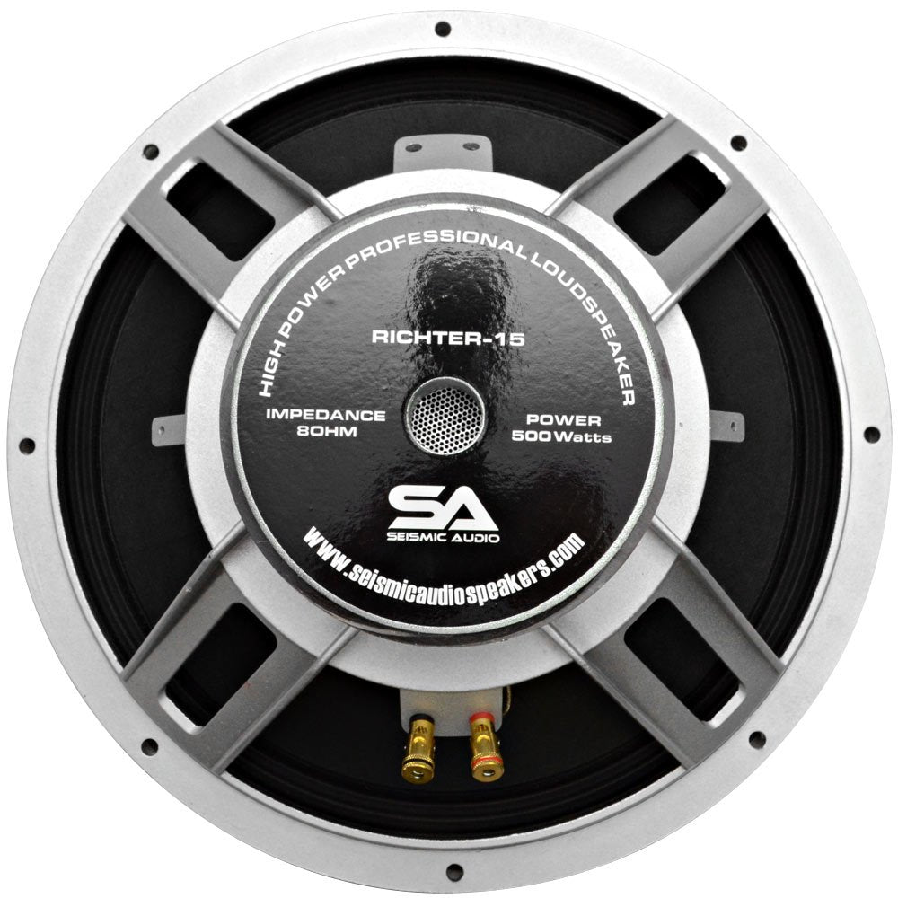 Seismic Audio Richter 15 (Pair) - 15-Inch Pa/Dj Raw Replacement Woofer Or Speaker 500 Watts