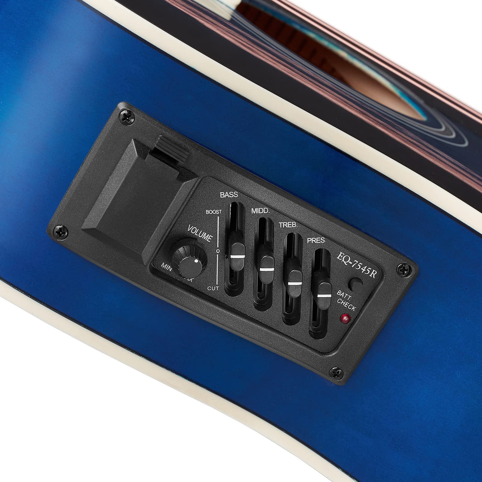 Ashthorpe Full Size Dreadnought Acoustic Electric Guitar Bundle   Premium Tonewoods   Blue