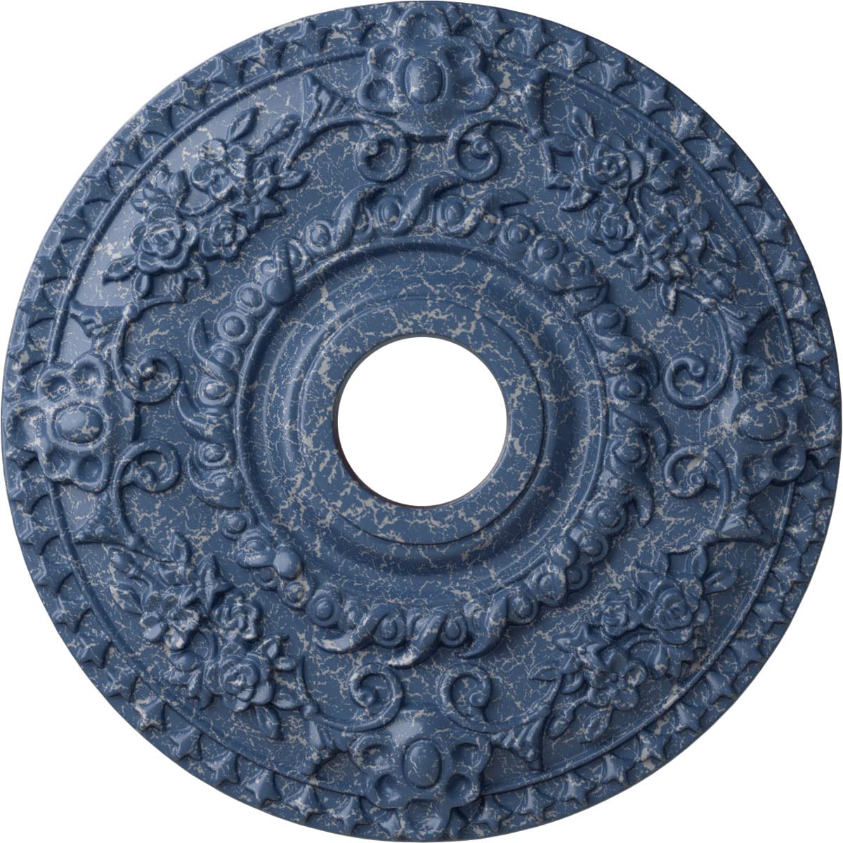 Ekena Millwork CM18ROAMC Rose Ceiling Medallion, Americana Crackle