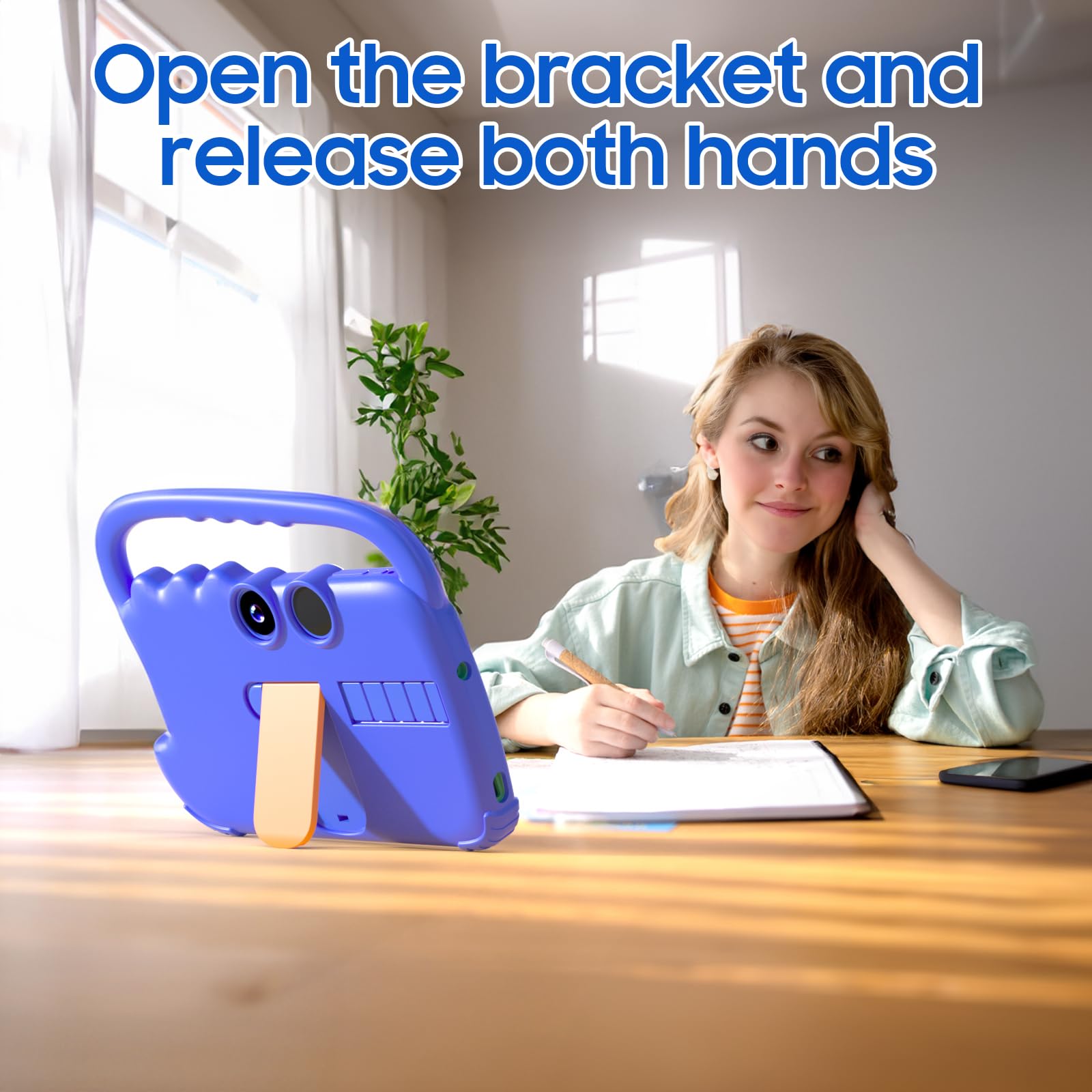 Kids Tablet 7 Inch For Boy Girls, Android 12 Tablets For Kids 4Gb Ram 32Gb Rom Toddler Tablet Wifi Bluetooth Safety Eye Ips Scre