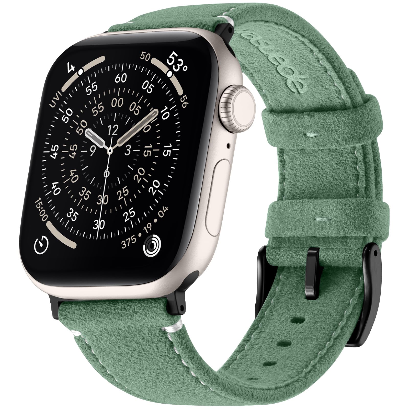 Bandletic Suede Leather Band Compatible with Apple Watch Bands for Men Women 49mm 46mm 45mm 44mm 42mm, Soft Replacement Strap fo