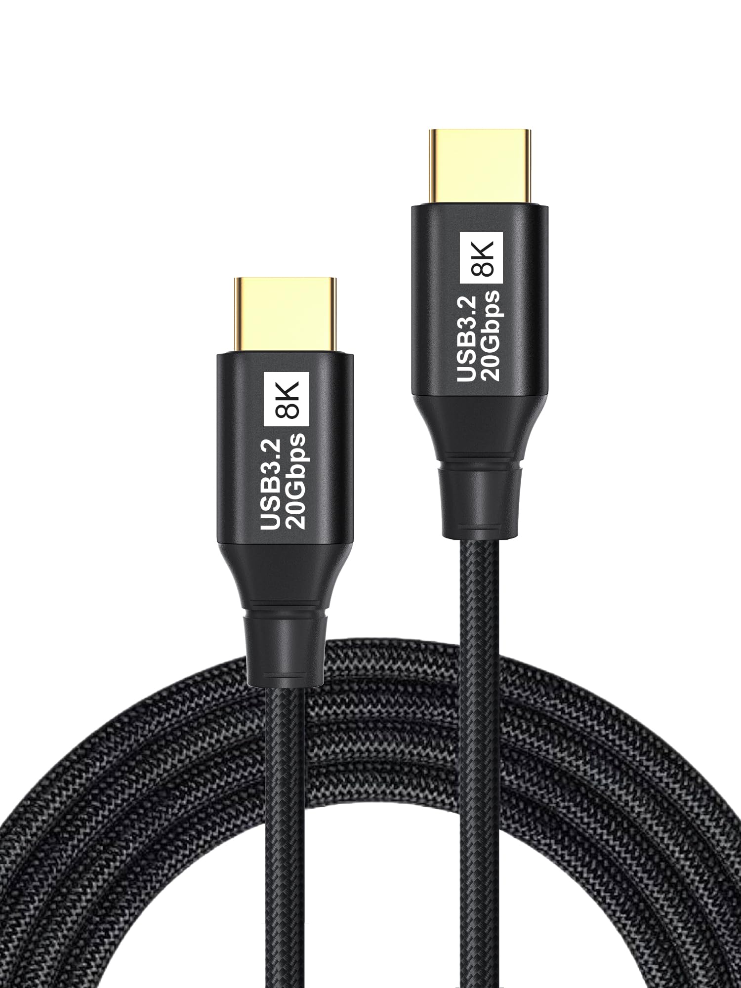 Joxamat Usb C To Usb C Cable 6.6Ft/2M 8K@60Hz Video Output Monitor Cable, 20Gbps High Speed Data Transfer, 100W Pd Fast Charging