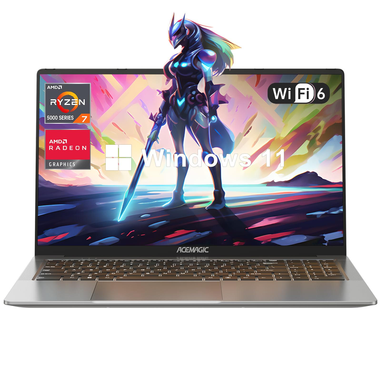 Acemagic 2024 Newest Gaming Laptop, 16.1 Inch Fhd Display Laptop With Amd Ryzen 7 5700U Processor(8C/16T), 16Gb Ram 512Gb Rom La