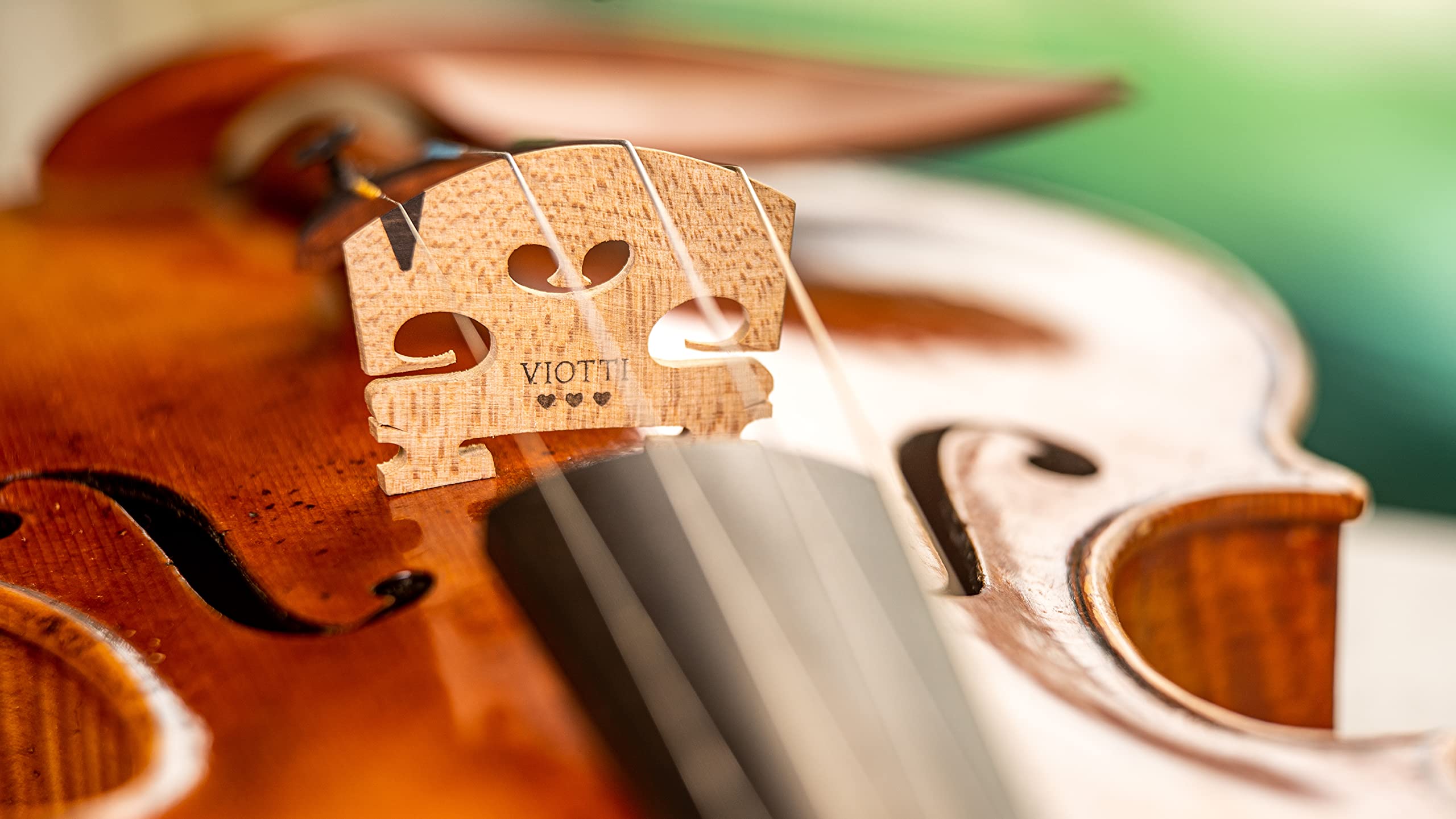 Viotti Violin Bridge 4/4: Finer Grade Solid Maple Violin Bridge, Pre Cut & Pre Fitted To Fit Most 4/4 Violins, Crafted By Highly