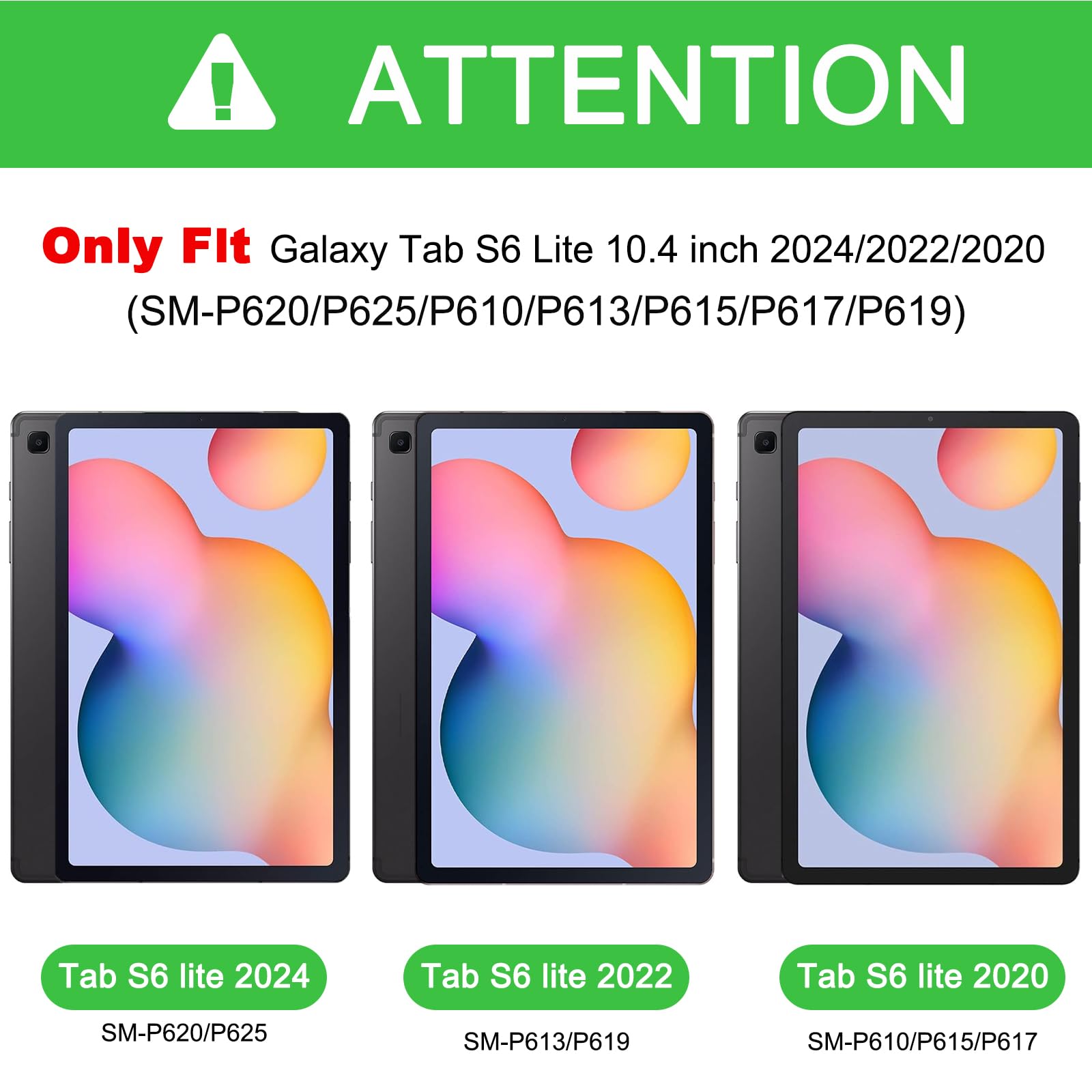 Braecnstock Case For Samsung Galaxy Tab S6 Lite 10.4 Inch 2024/2022/2020 (Sm P620/P610/P619) Shockproof Protective Samsung Galax