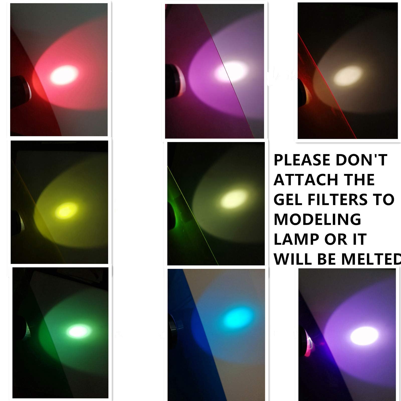 Banltre 8 Pieces 12 X 12 Inches Transparent Color Correction Lighting Gel Filter   Colored Gel Light Filter Plastic Sheet