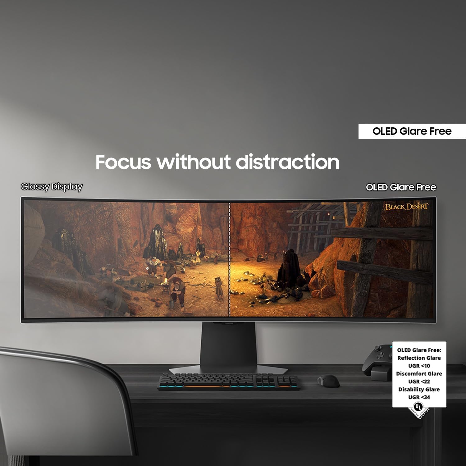 Samsung 34" Odyssey OLED G8 Curved Gaming Monitor, 175Hz, G-Sync, Silver, Model LS34DG856SNXZA