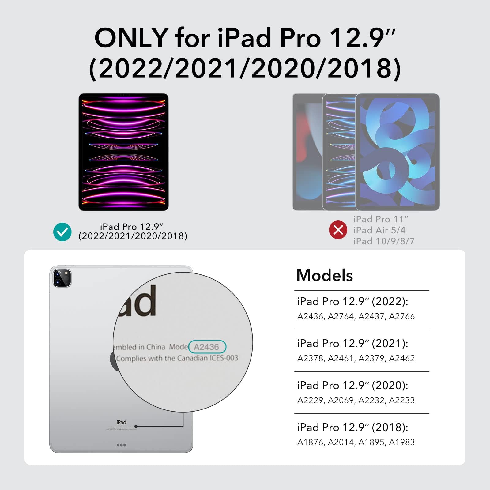 Esr 2 Pack Paperfeel Screen Protector For Ipad Pro 12.9 (2022/2021/2020/2018), Write And Draw Like On Paper, Anti Scratch With Easy Application Tray, Thin And Responsive