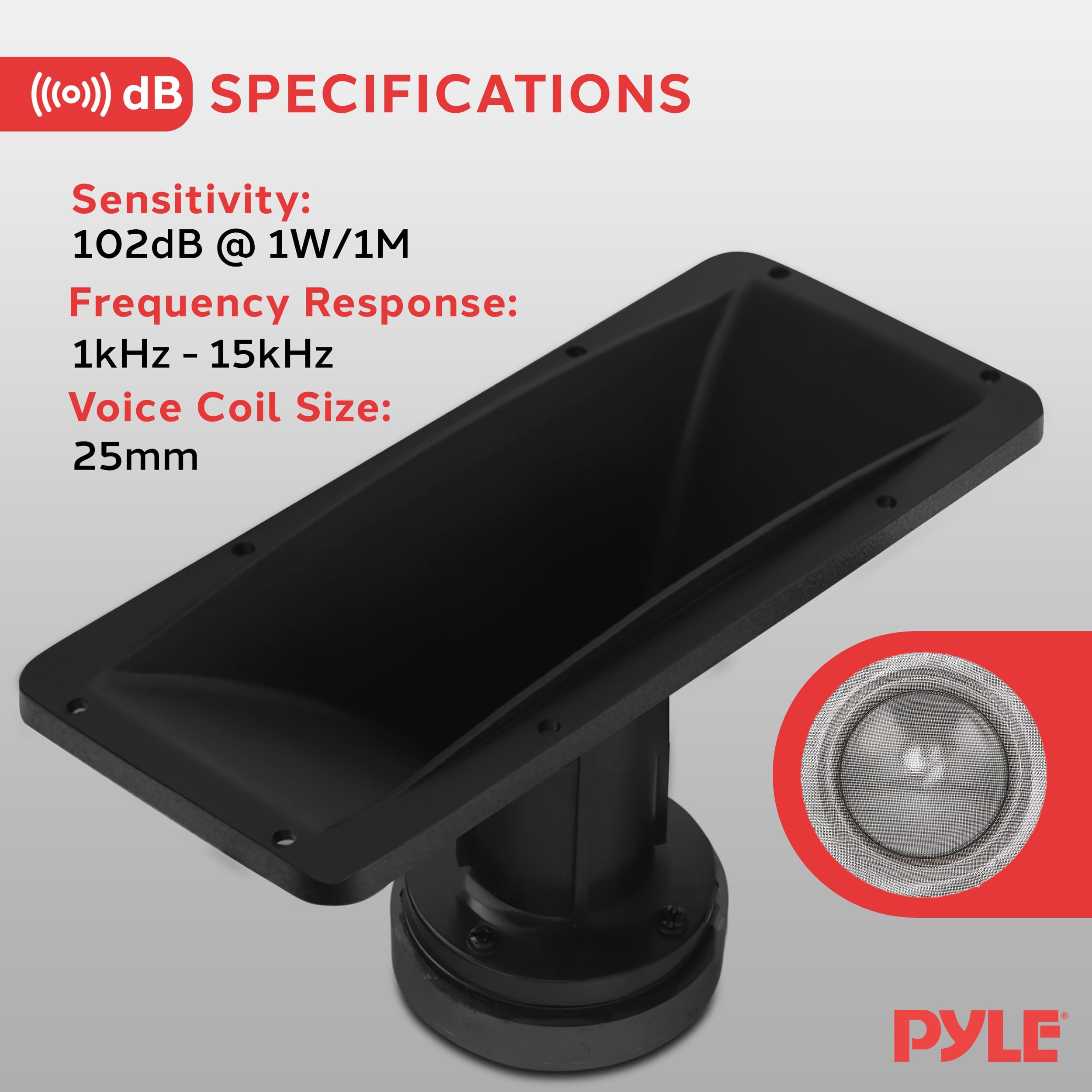 Pyle 4X10 Inch Horn Tweeter Speaker   Heavy Duty 200 Watt High Power Horn Audio Tweeter System W/ 25Mm Voice Coil, 20 Oz Magnet