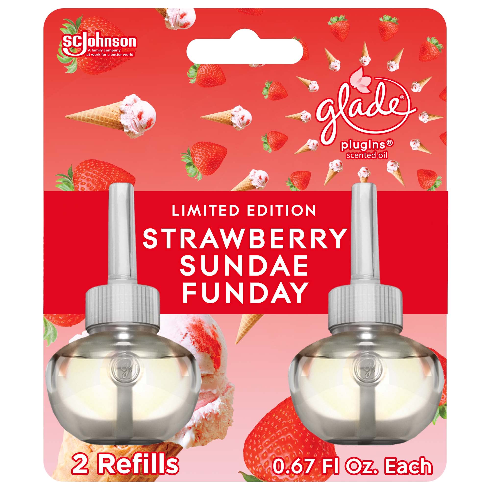 Glade Plugins Refills Air Freshener, Strawberry Sundae Funday