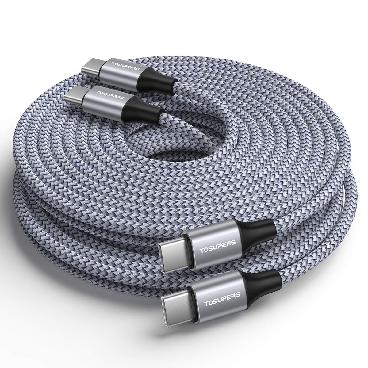 [10Ft, 2 Pack] Long Usb C To Usb C Cable 60W, Pd Fast Charging Type C Charger Cord Nylon Compatible With Samsung Galaxy S23 S22 S22+ S21 S21+ S20 Fe Note 20 Ultra Plus, Pixel 7 6 Pro 6A 5A 5 4 3 3A Xl