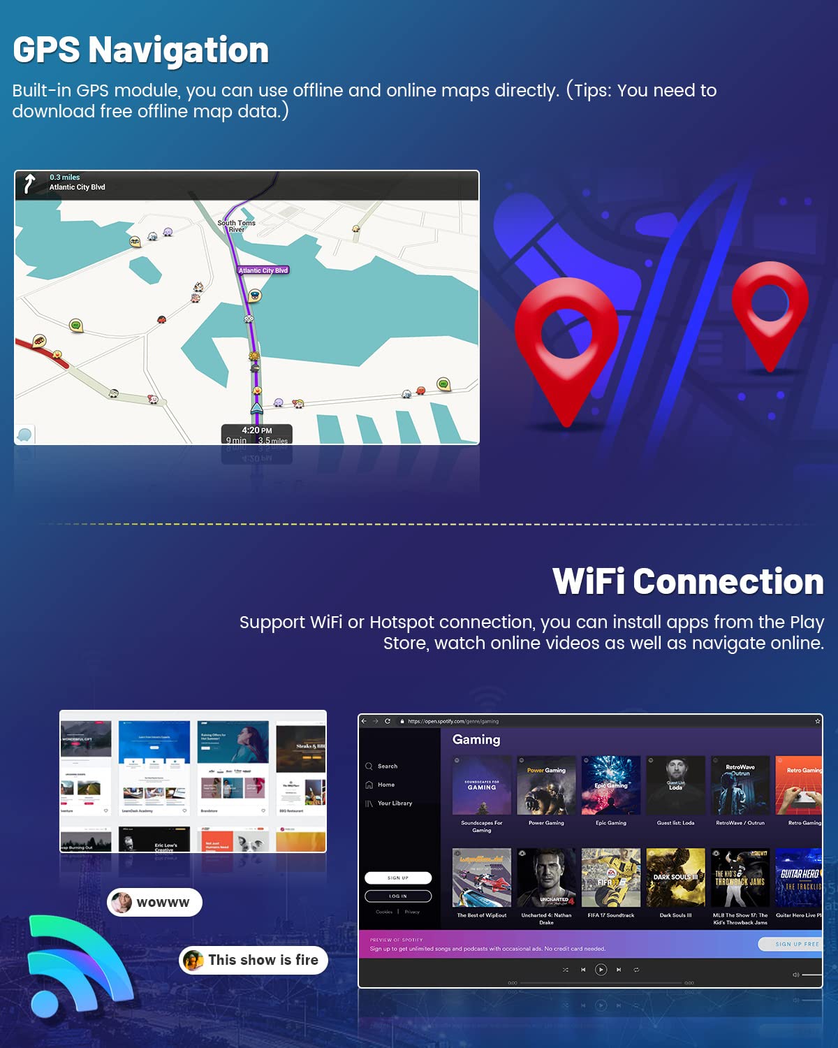 Roinvou [2G+64G] For Ford F 150 F150 2009 2012 Car Radio With Wireless Carplay/Android Auto, 9 Inch Android 13 Ips Touch Screen