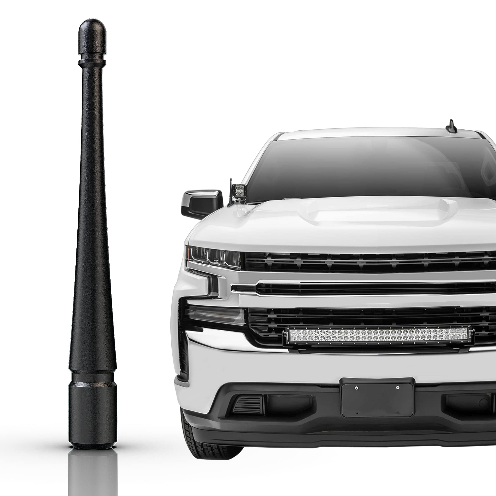 aftid - 4 Inch Aluminum Short Antenna Compatible with Ford Explorer 2011-2022