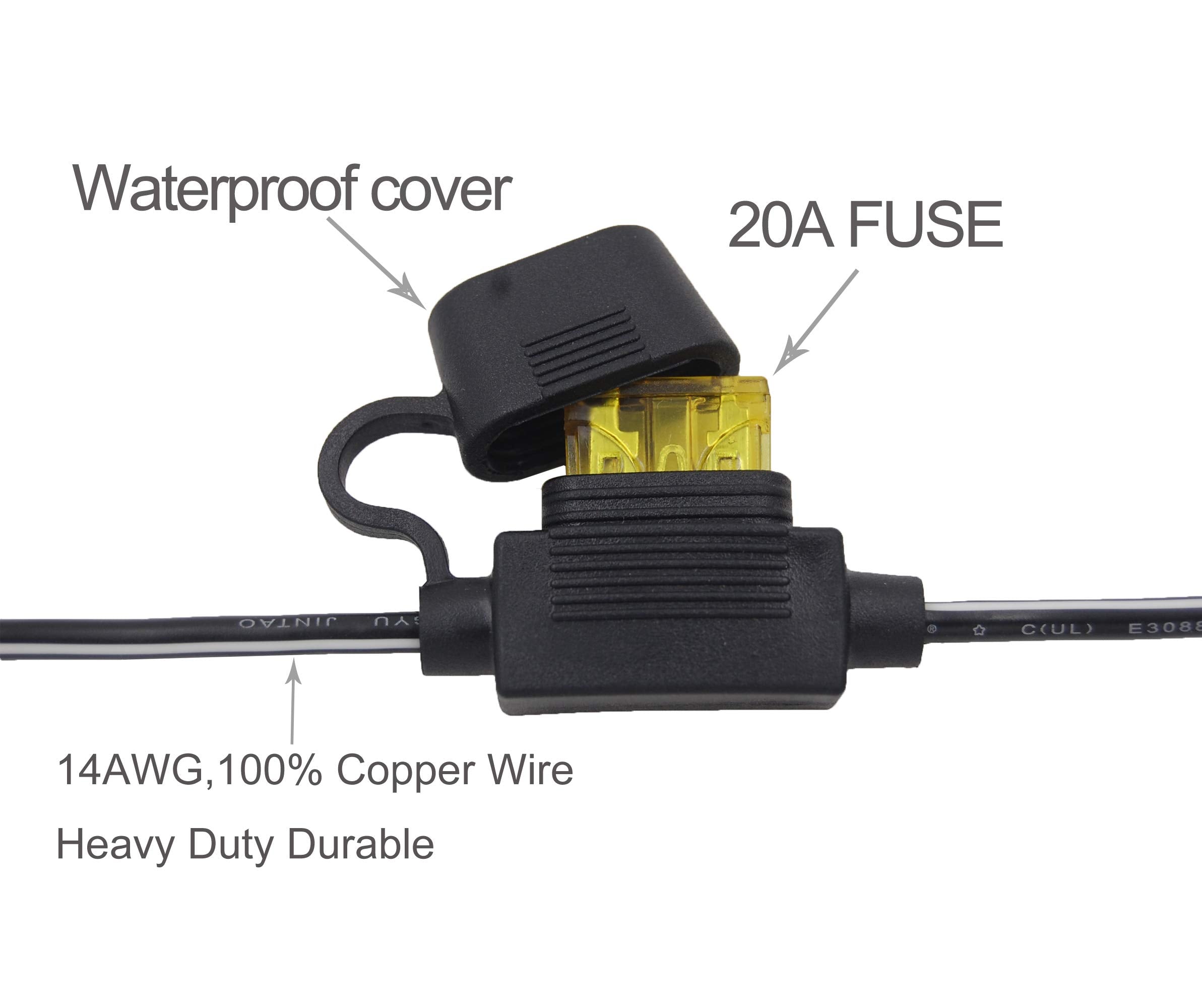 Sccke 16.5Ft 14Awg Battery Alligator Crocodile Clip To Sae Connector Extension Cable,12V Sae Quick Release Adapter To Alligator