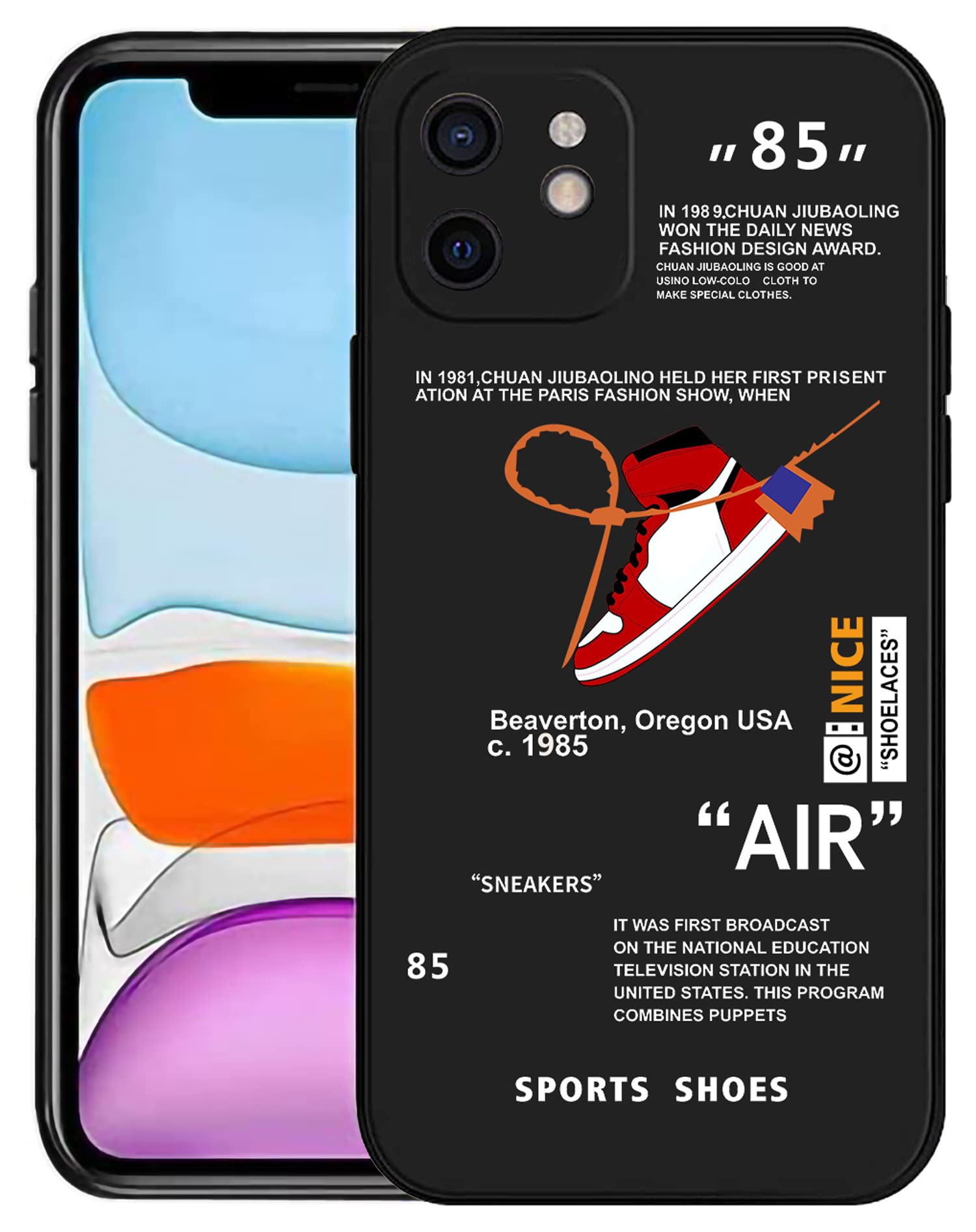 Heuhfuwa Cool Sports Shoes Pattern Phone Case Designed For Iphone 11 Case, Fit On And Off 85 Style Case Soft Silicone Tpu Bumper