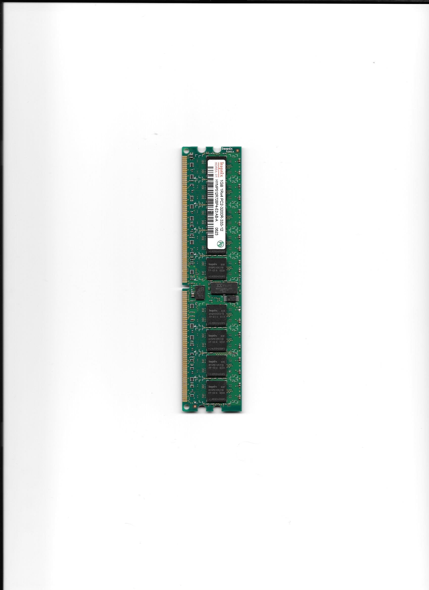 Hynix Hymp512R72P4 E3 Aa A 0537 1Gb 1Rx4 Pc2 3200R 333 12