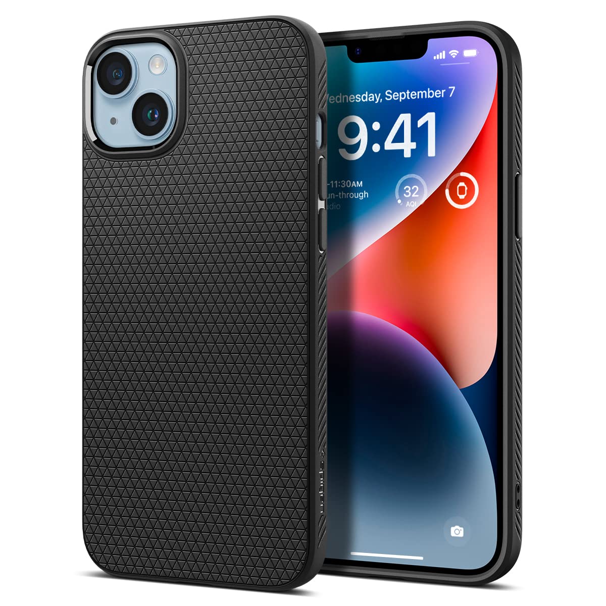 Spigen Liquid Air Designed for iPhone 14 Case (2022) [Military-Grade Protection] - Matte Black