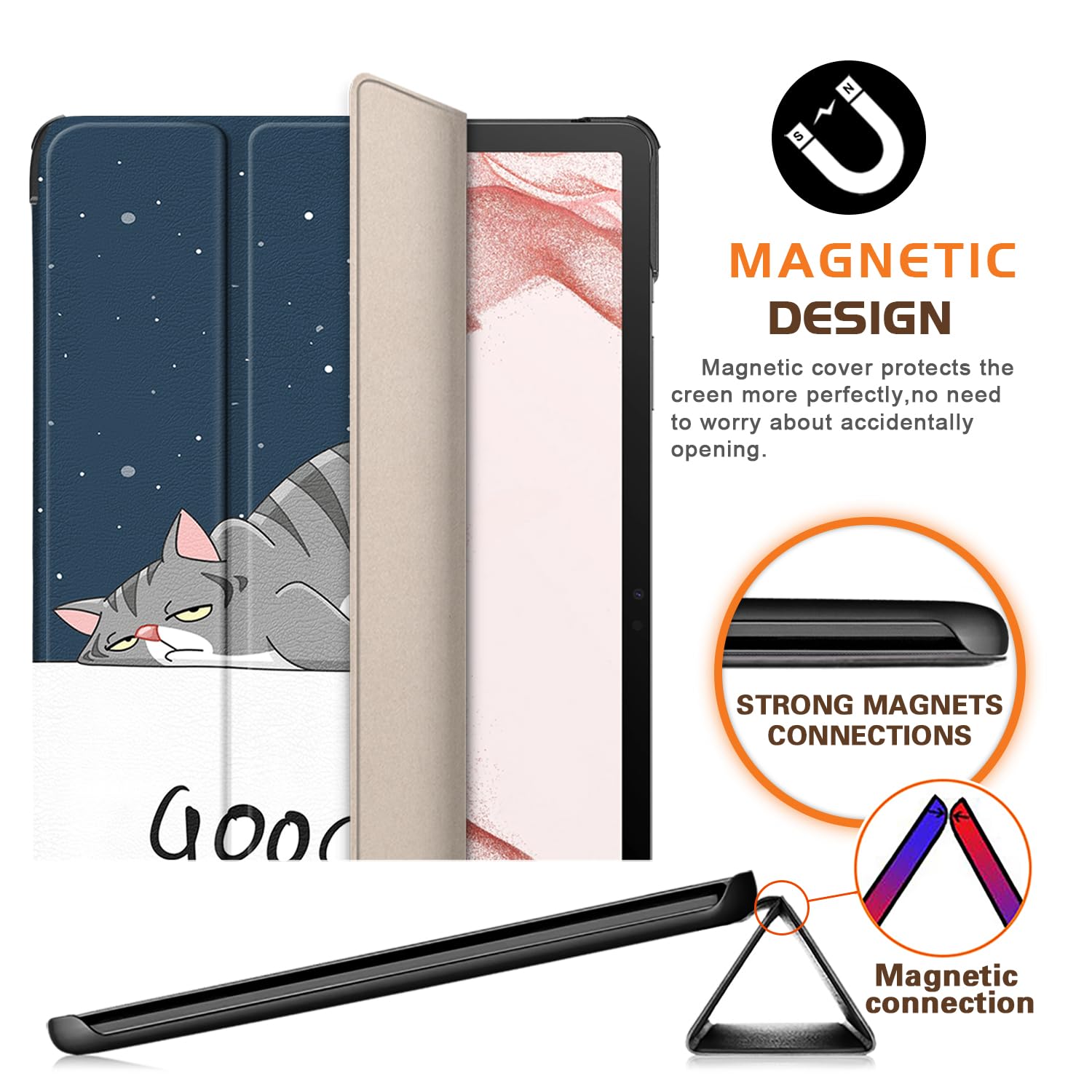 Xuanbeier For Samsung Galaxy Tab S9 Plus 12.4 Inch 2023 Case,Slim Stand Hard Back Shell Protective Smart Cover For Galaxy Tab S9