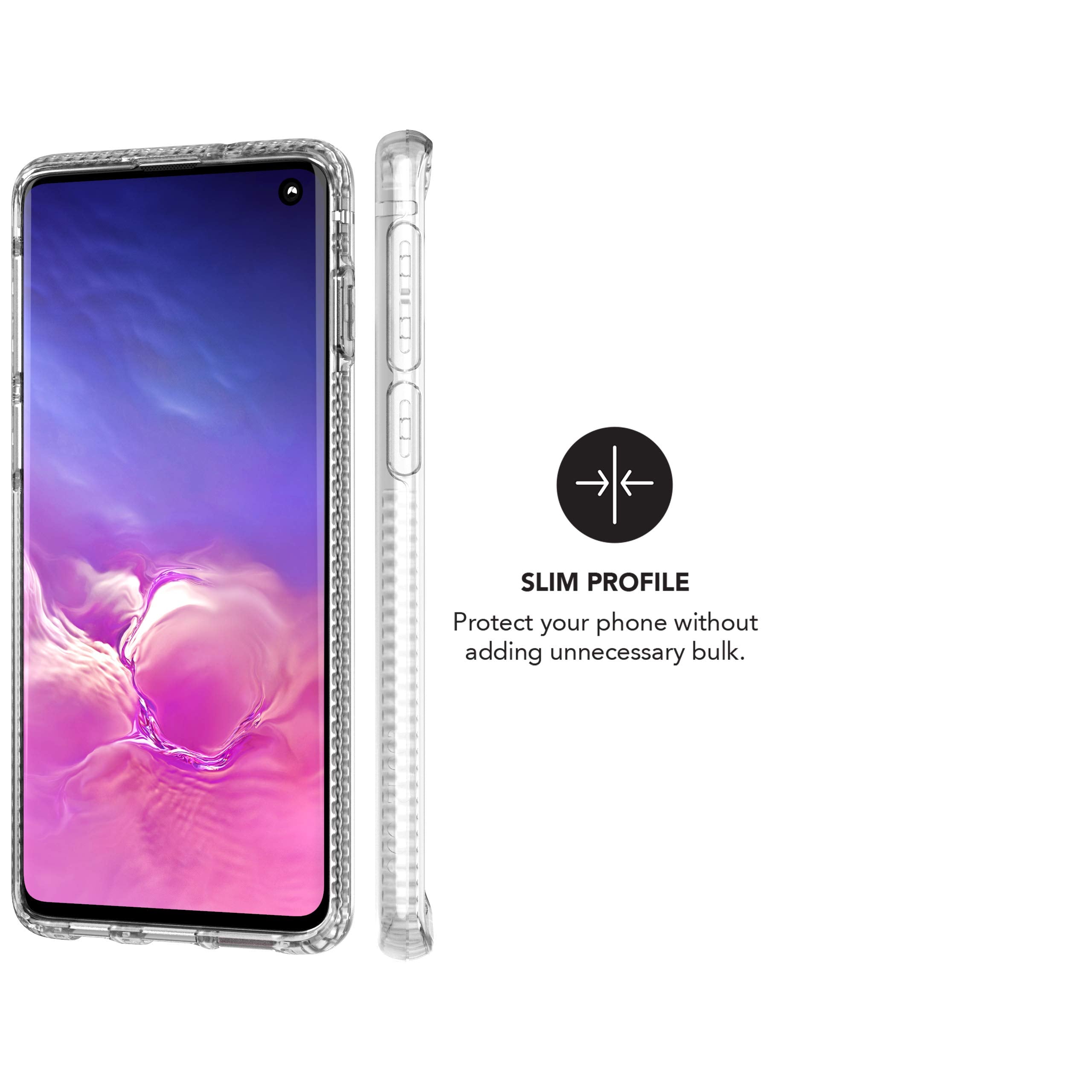 Tech21 Protective Samsung Galaxy S10 Case Ultra Thin Back Cover With Bulletshield Protection - Pure Clear - Transparent