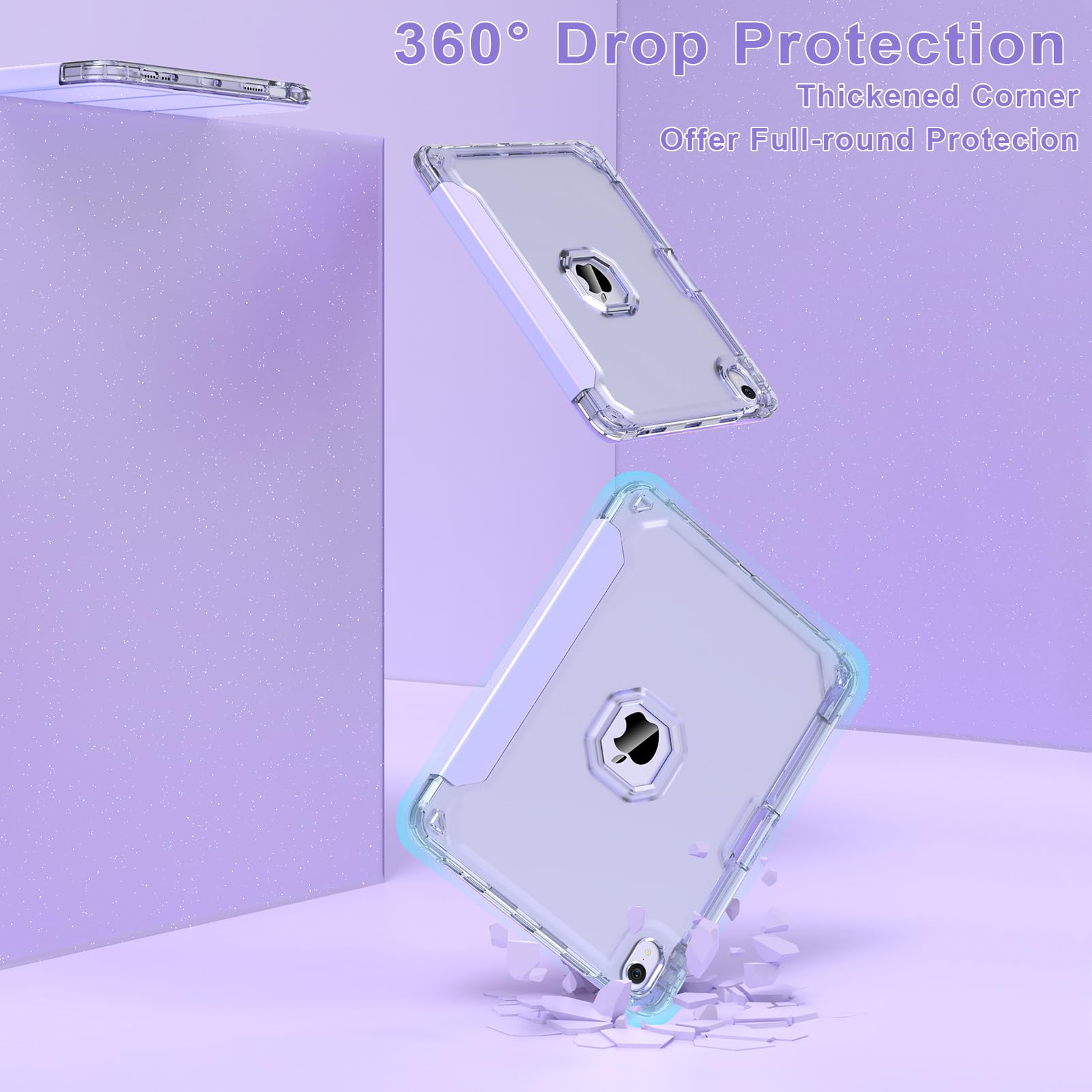 Sevrok Ipad 10Th Generation Case 2022 10.9 Inch With Pencil Holder, Soft Leather Trifold Stand Magnetic Smart Cover With Clear T