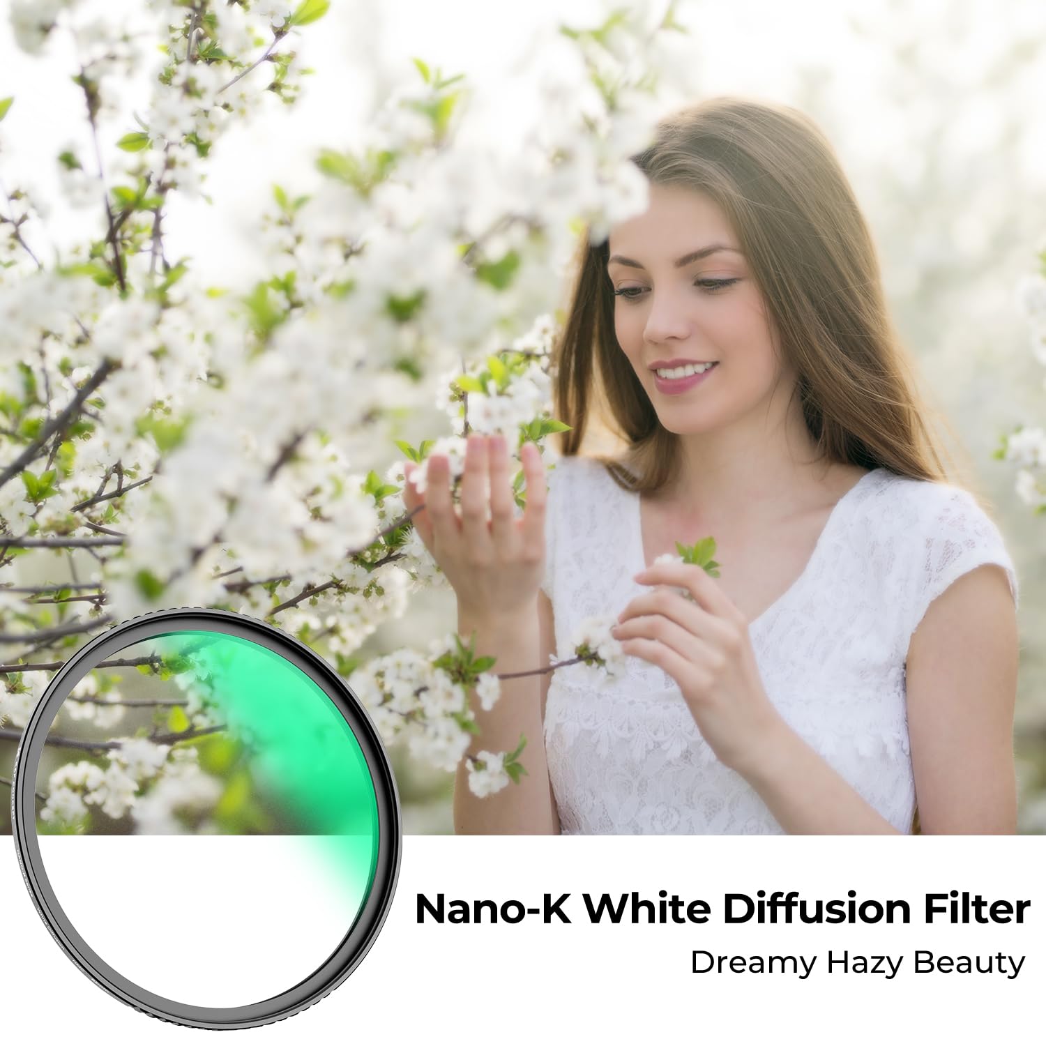 K&F Concept 67mm White Mist 1/4 Soft Diffusion Filter Glass